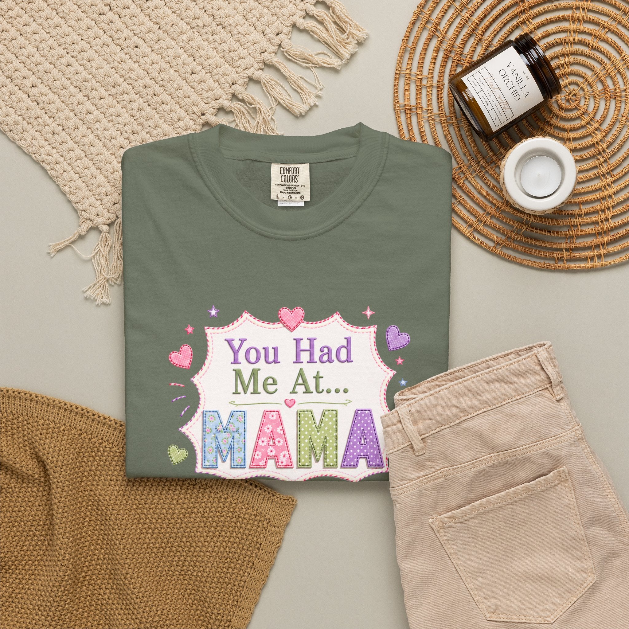 You Had Me At Mama T-Shirt — Cute Pastel Mom Graphic Tee for Mother's Day