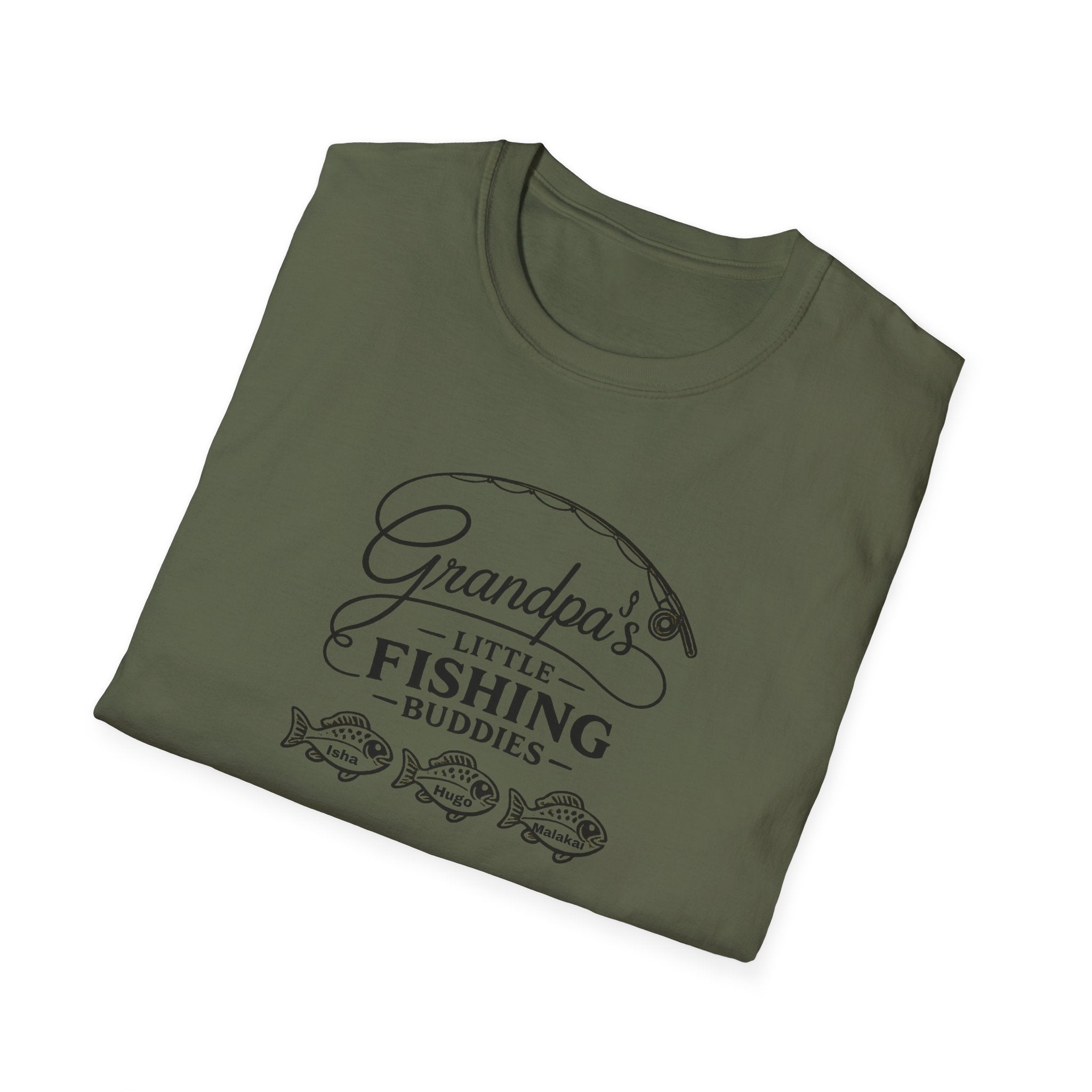 Grandpa's Little Fishing Buddies T-Shirt — Father's Day Fisherman Gift
