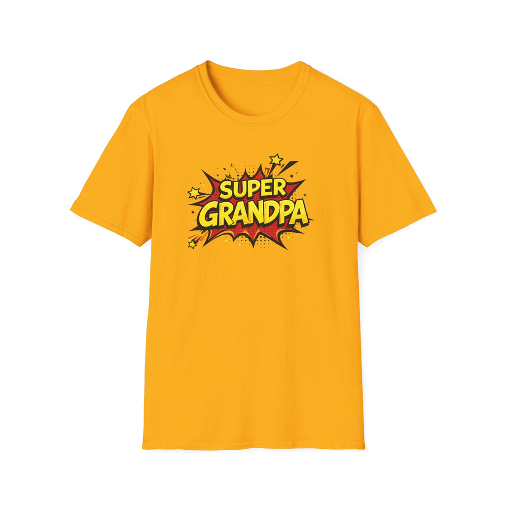 Super Grandpa T-Shirt – Comic Book Retro Graphic Tee for Grandfathers
