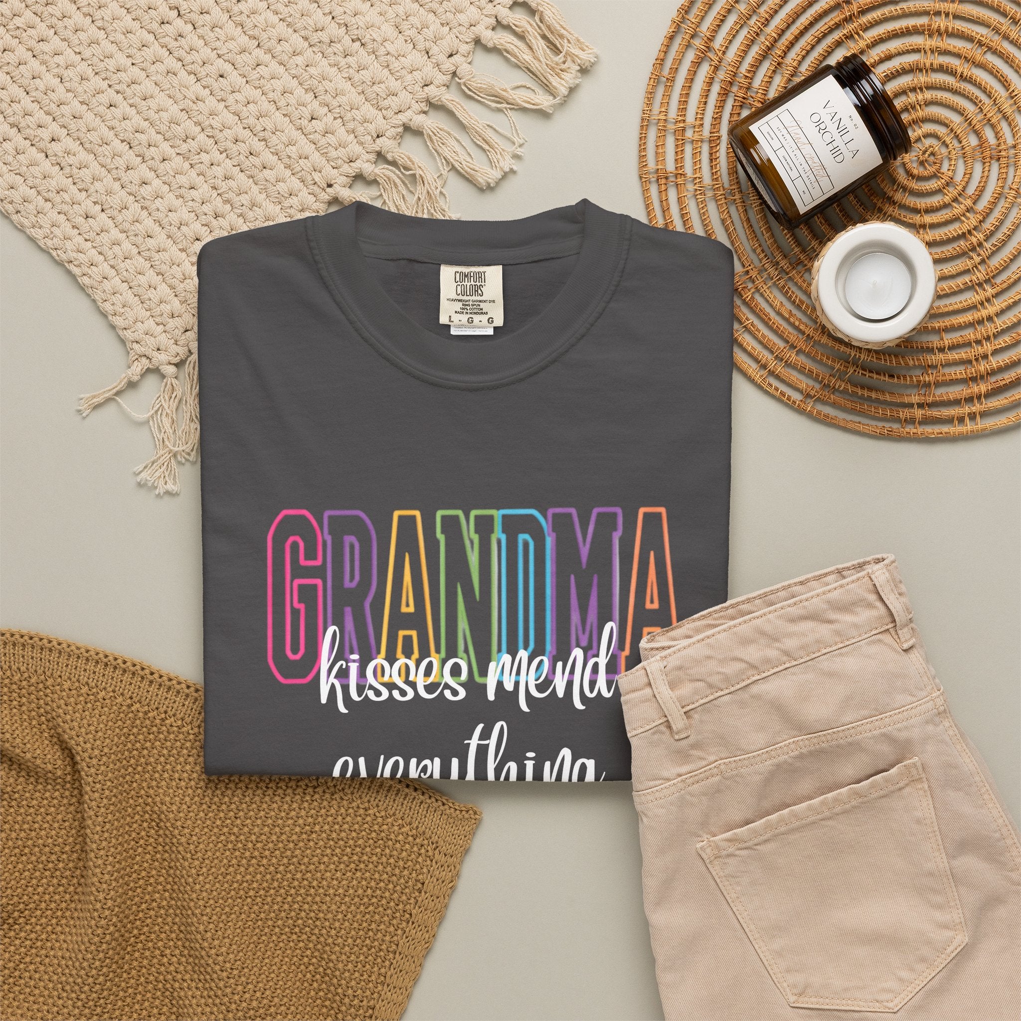 Grandma Rainbow Graphic T-Shirt