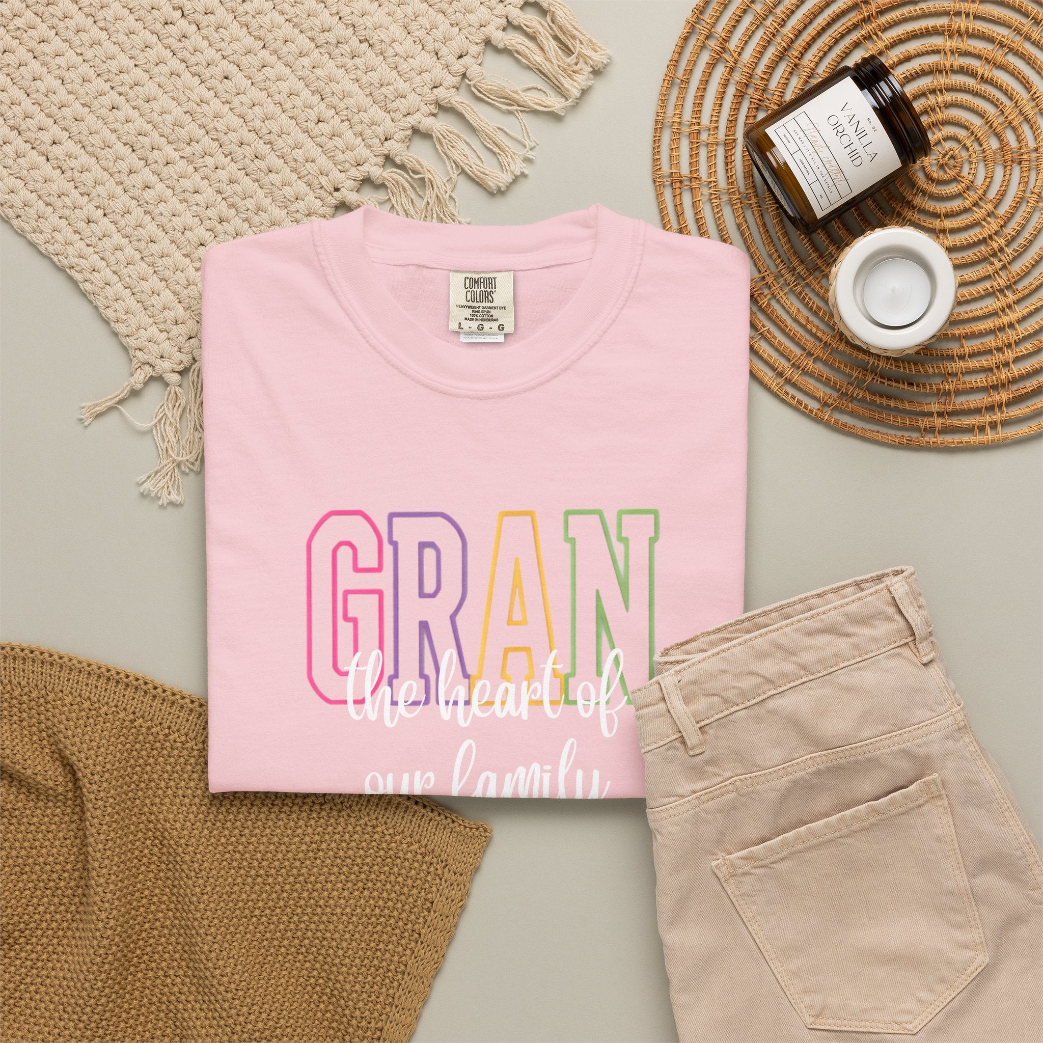 Gran The Heart of Our Family T-Shirt — Grandma Gift, Mother's Day, Family Life Tee