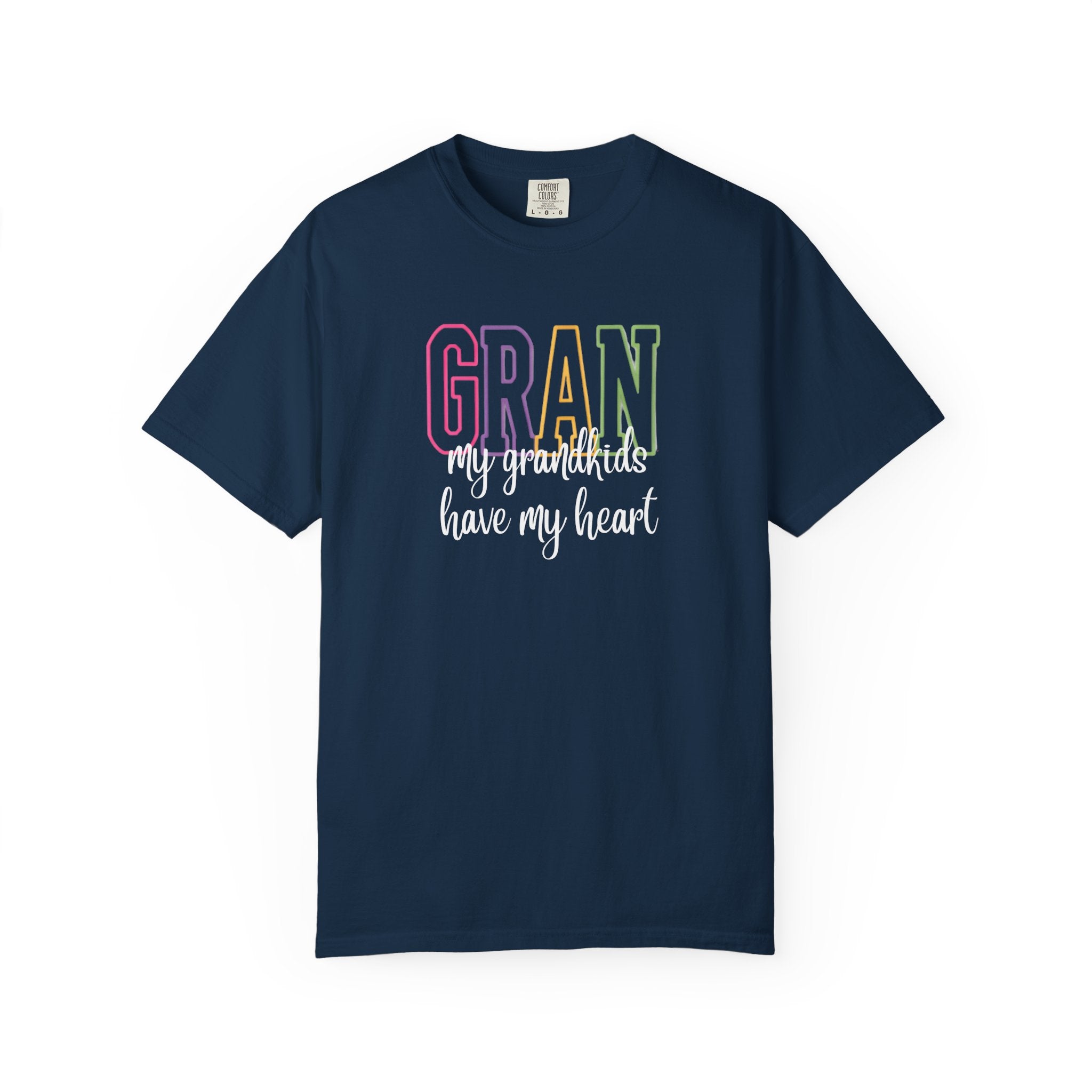 T-Shirt — "Gran my grandkids have my heart" Pastel Graphic Grandma Tee