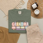 Grandma T-Shirt - My Favorite People Call Me Grandma (Cute Floral Retro Design)