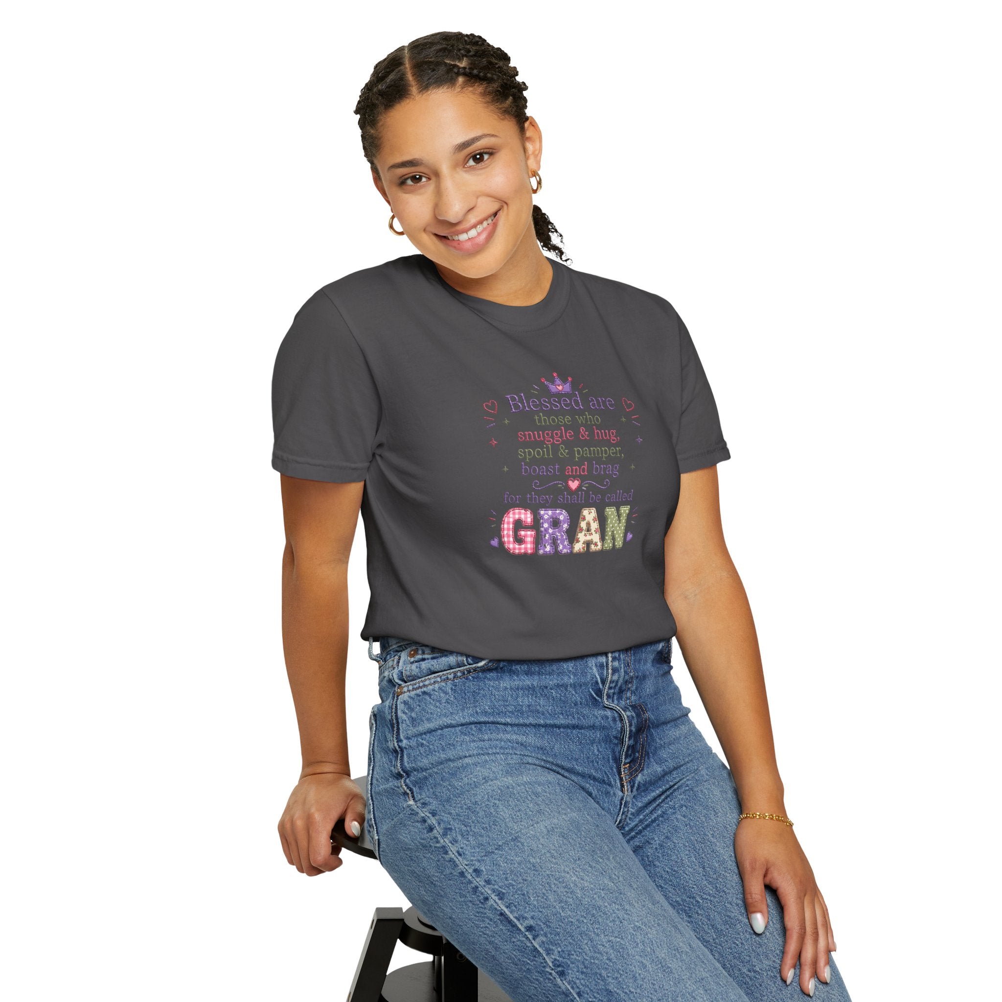 Gran Blessings T-Shirt — "Blessed are those who snuggle & hug... called GRAN"