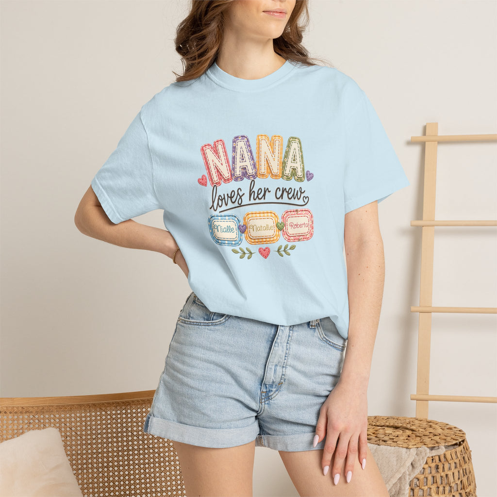 T-Shirt — “Nana Loves Her Crew” Colorful Grandma Family tee
