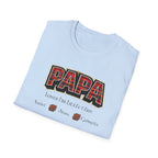 Papa Plaid T-Shirt – "Papa Loves his Little Clan" Grandfather Gift for Father's Day