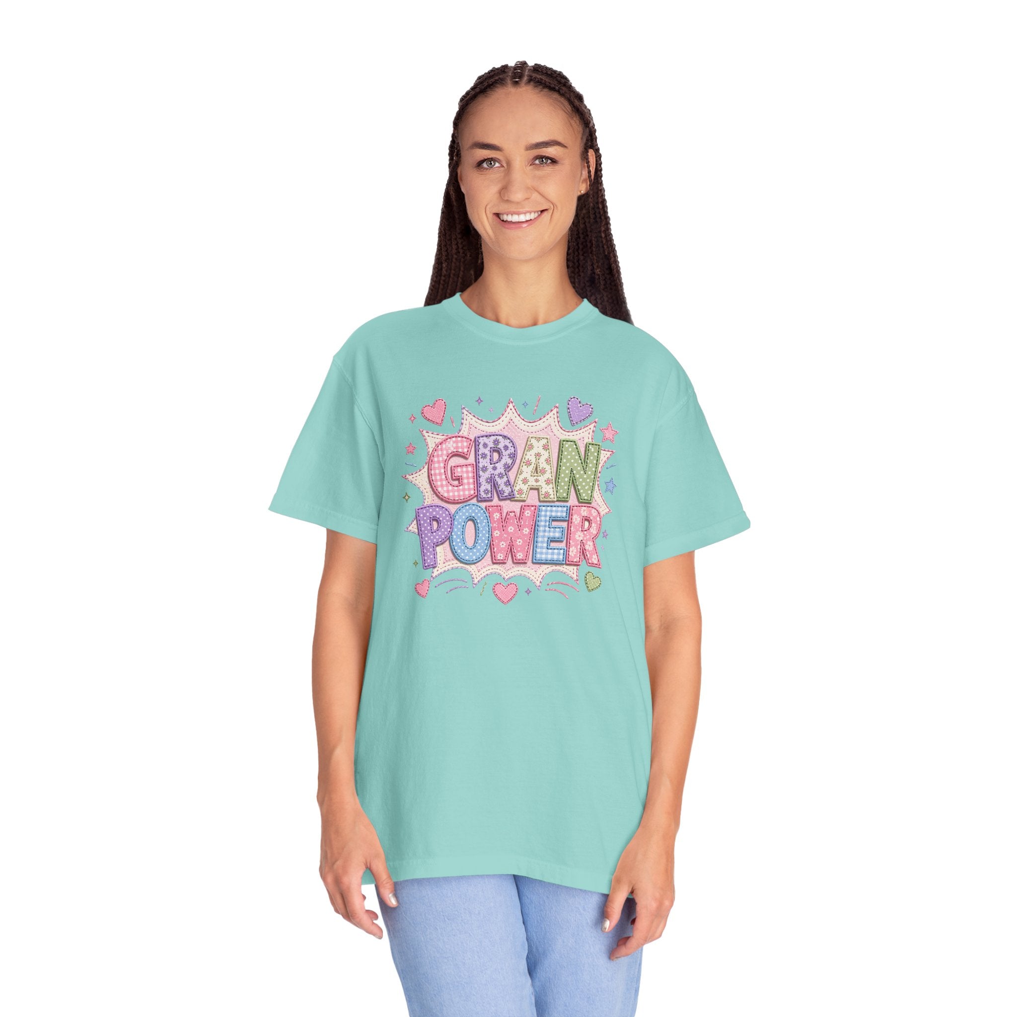 Gran Power T-Shirt — Cute Pastel 'Gran Power' Graphic Tee for Grandparents, Mother's Day Gift
