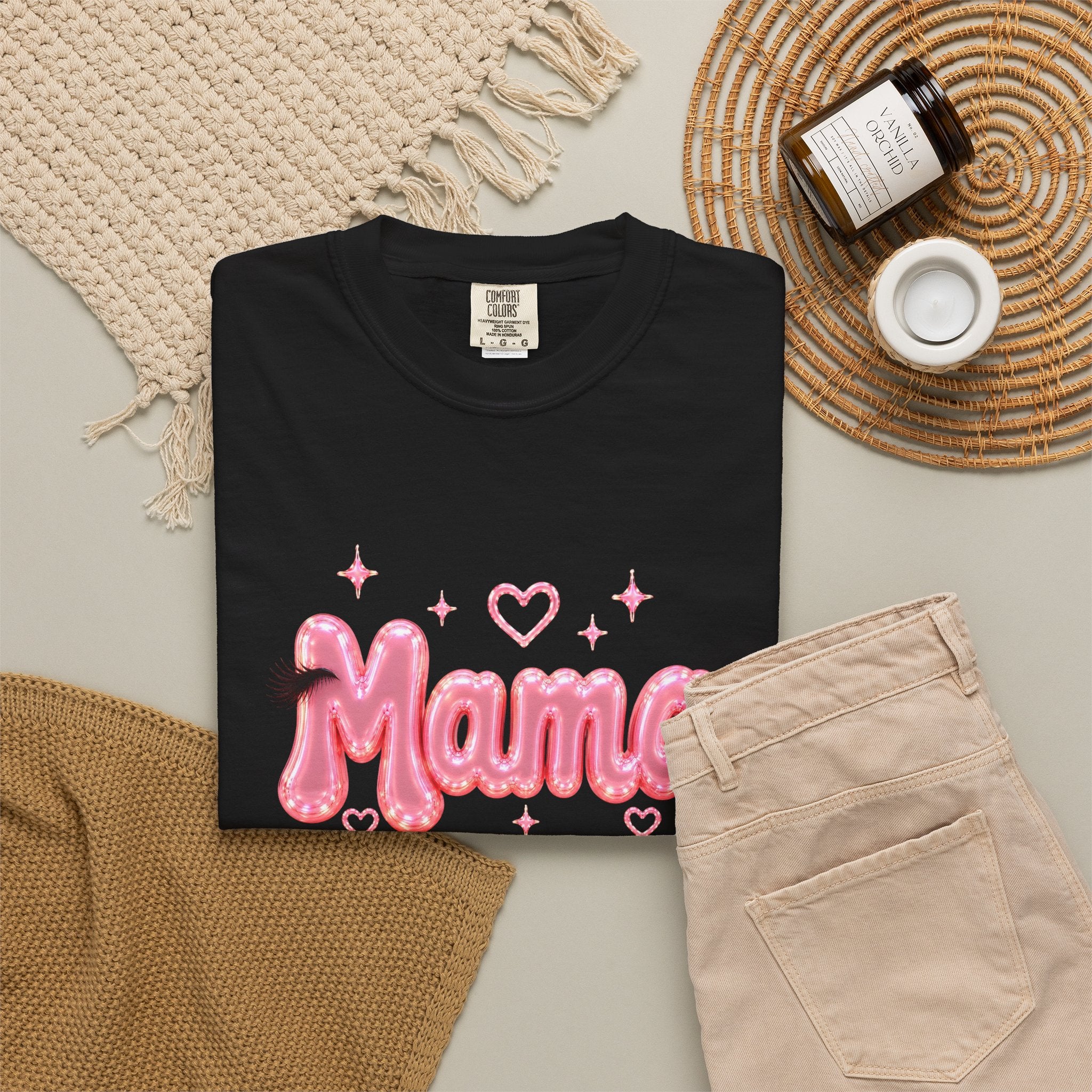MAMA Pink Balloon Eyelashes T-Shirt