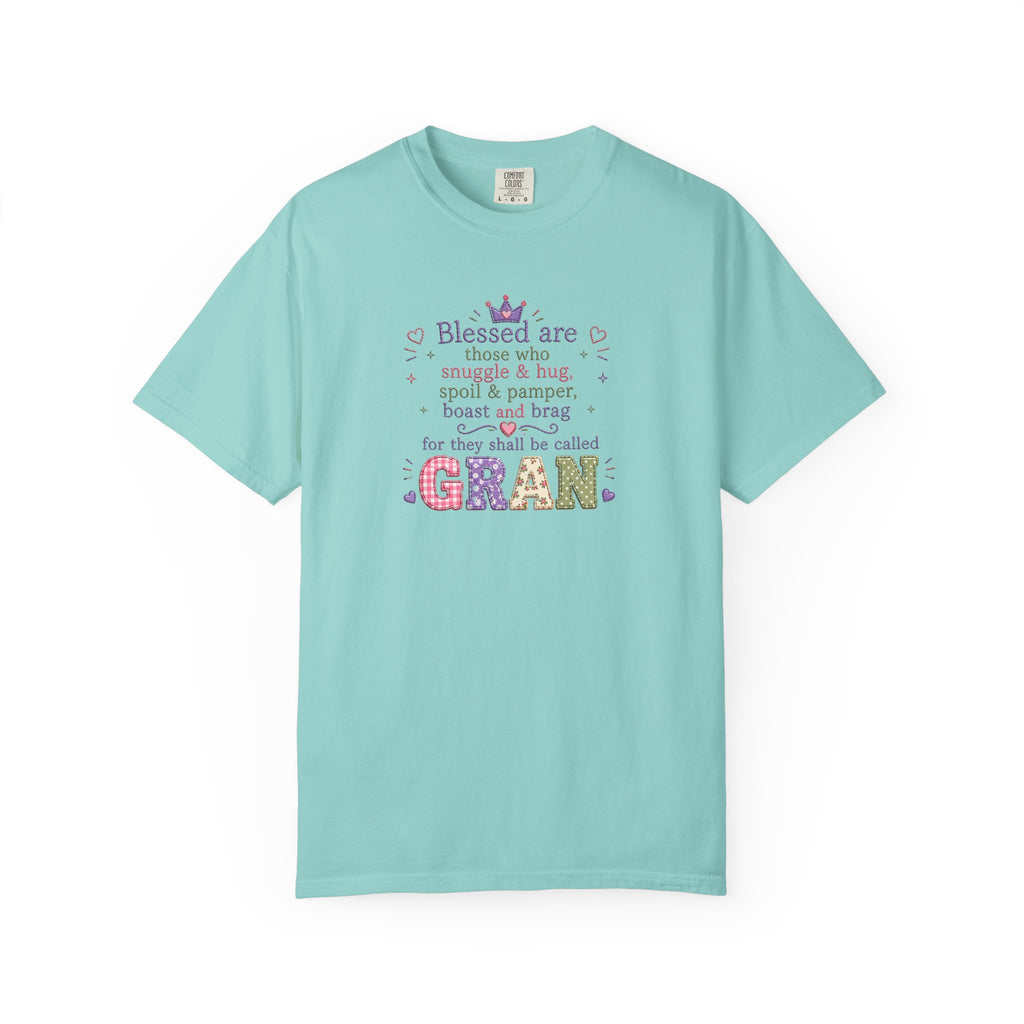 Gran Blessings T-Shirt — "Blessed are those who snuggle & hug... called GRAN"