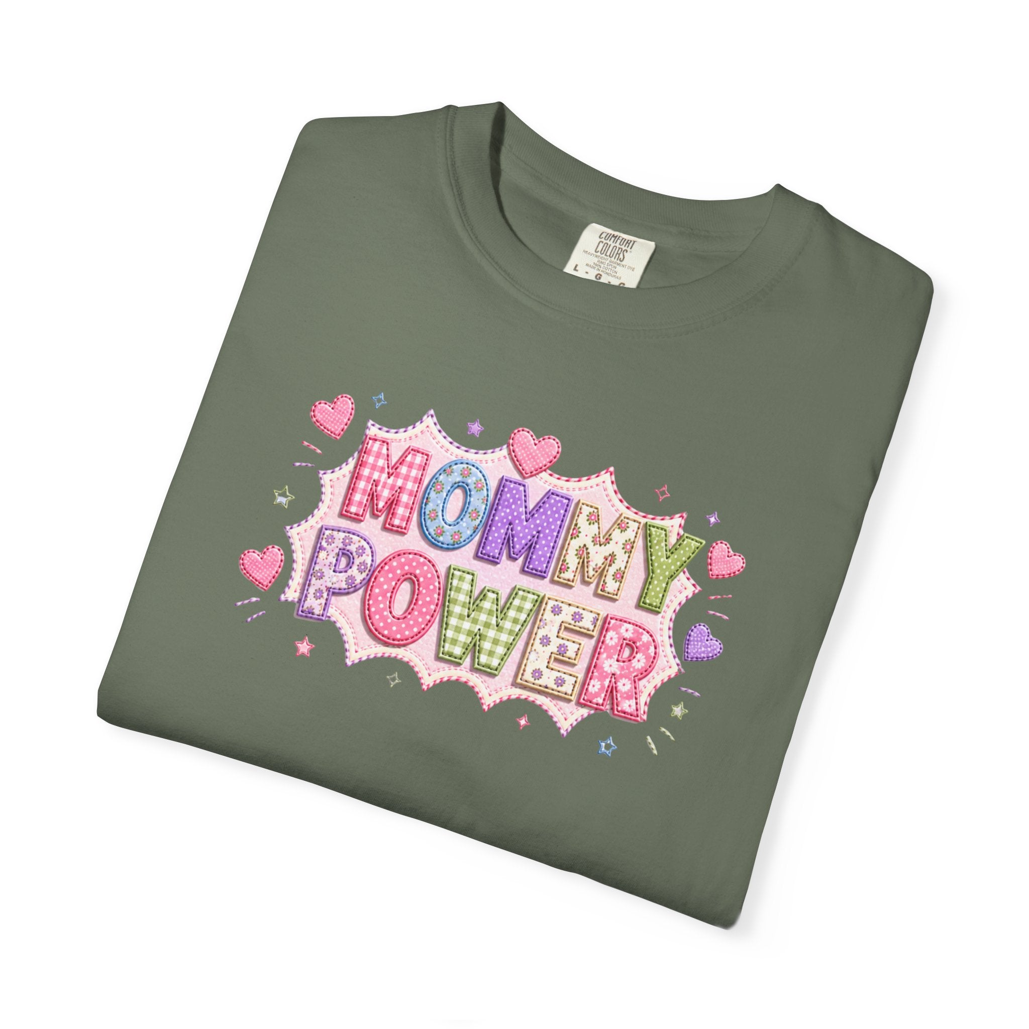 Mommy Power T-Shirt — Cute Heart Graphic Tee for Moms, Mother’s Day Gift