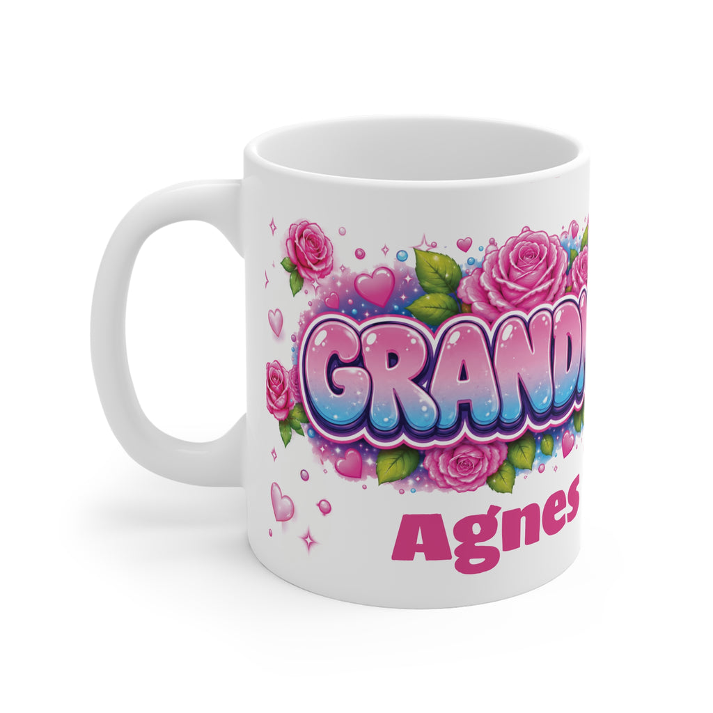 GRANDMA Floral Name Mug — Personalised