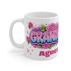 GRANDMA Floral Name Mug — Personalised