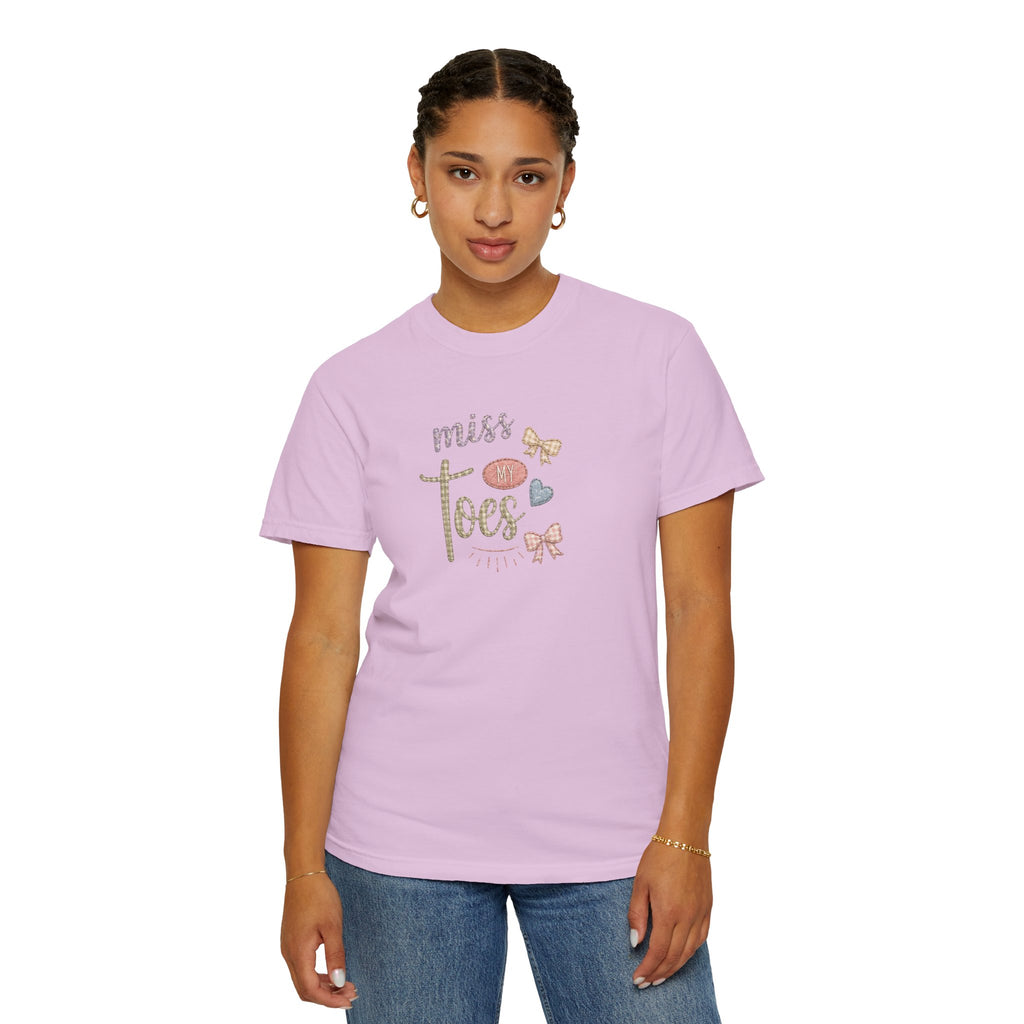 Miss My Toes Graphic T-Shirt – Cute Baby Feet & Bows Tee