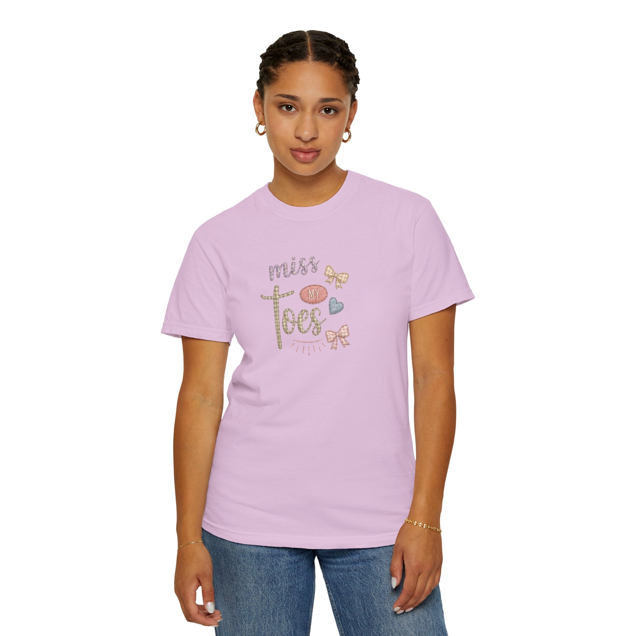 Miss My Toes Graphic T-Shirt – Cute Baby Feet & Bows Tee