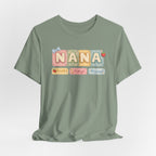 Nana Baby Blocks Tee — Personalized Grandmother Name Shirt