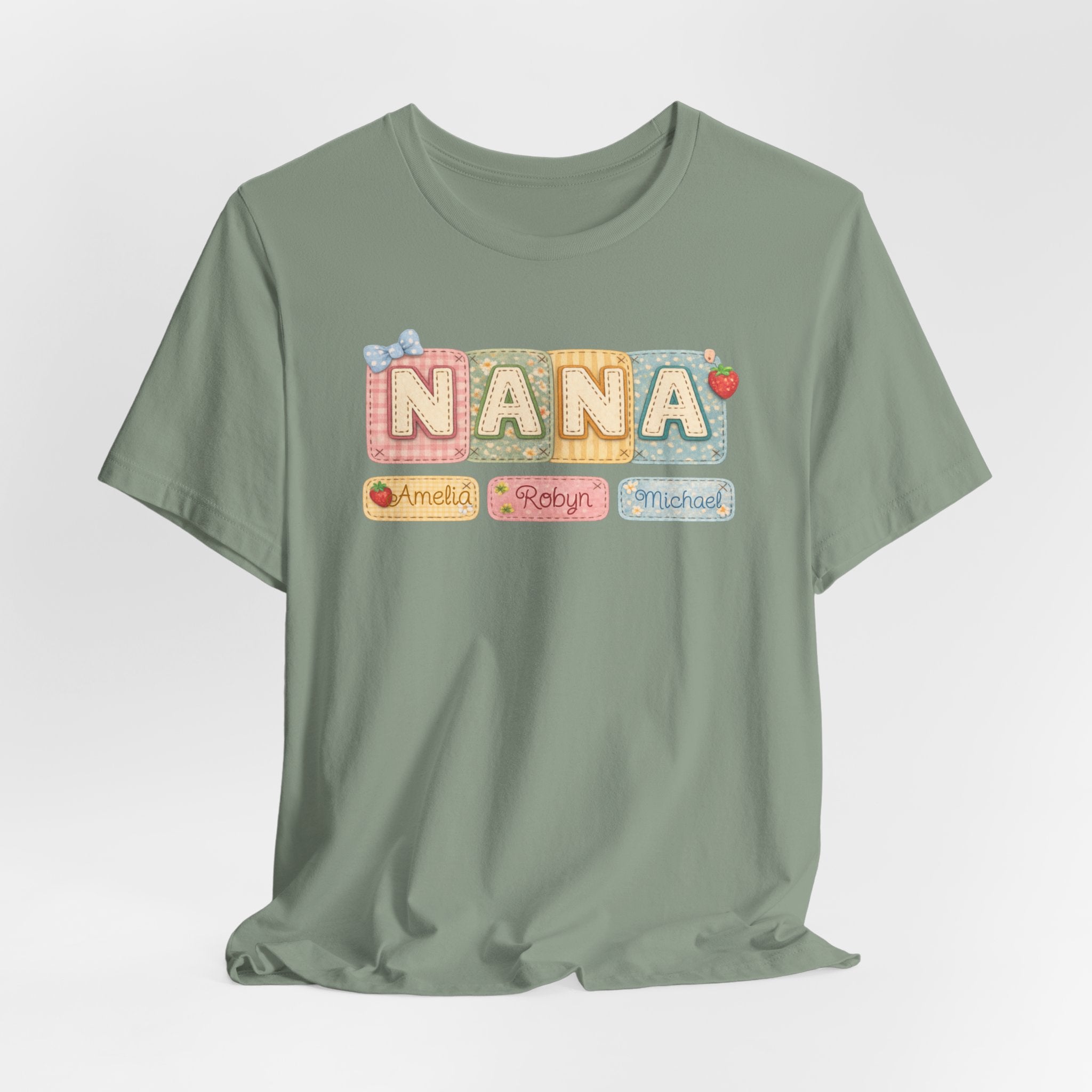 Nana Baby Blocks Tee — Personalized Grandmother Name Shirt