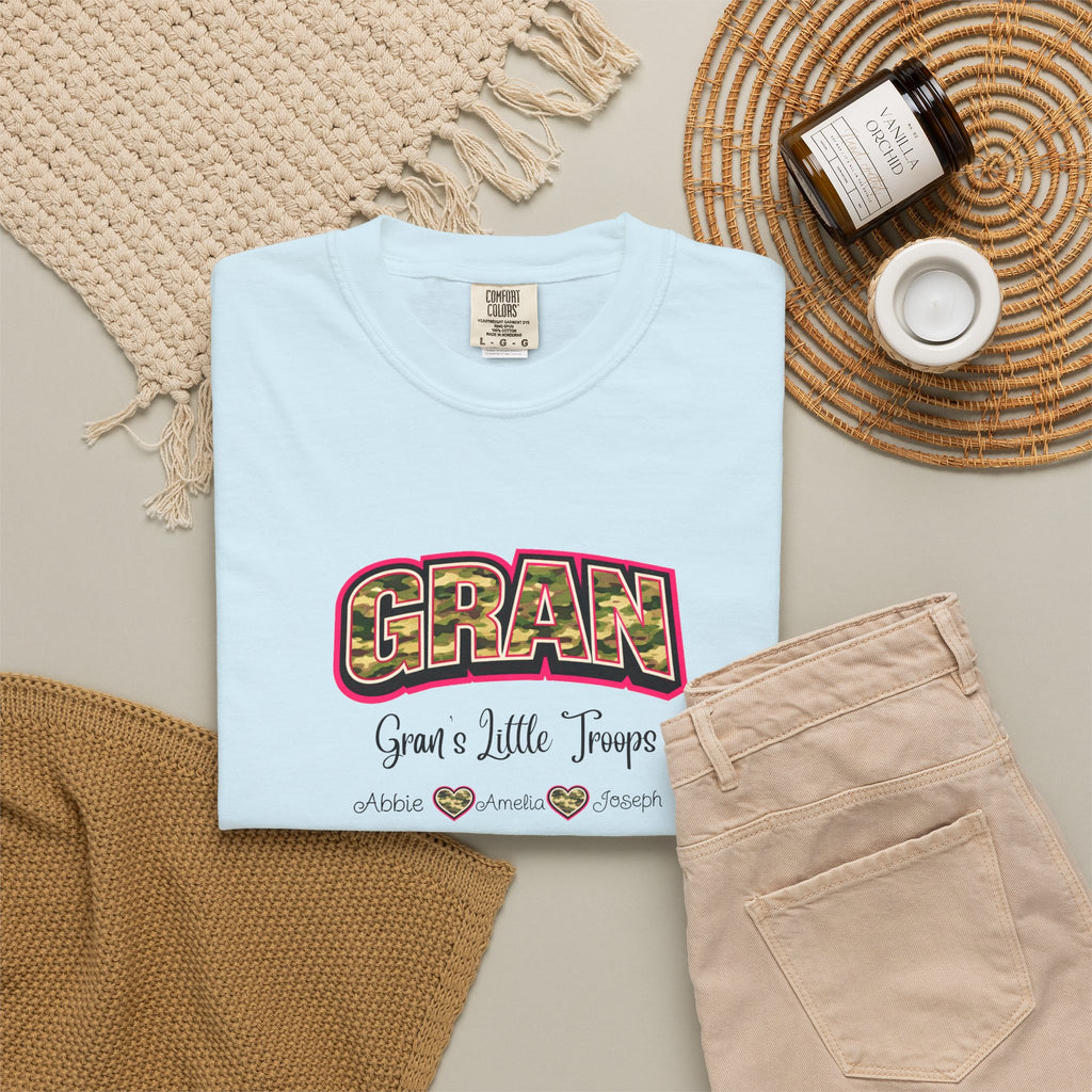 Gran Grandma T-Shirt — "Gran: Good a Little Trouble" Vintage Floral Tee