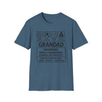 Grandad Warning T-Shirt — 'Warning: Spoils Grandkids & Hands Out Biscuits' Funny Grandpa Shirt