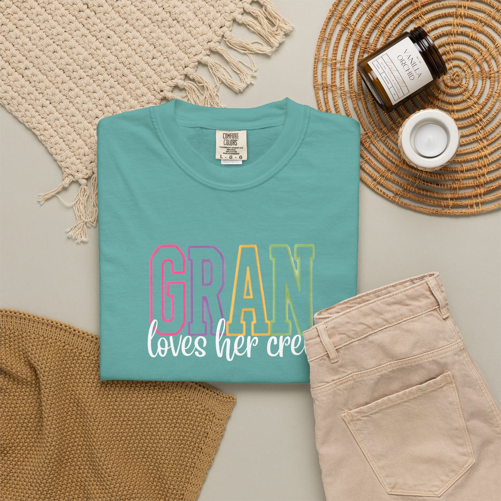 T-Shirt — "Gran Loves Her Crew" Pastel Grandma Tee