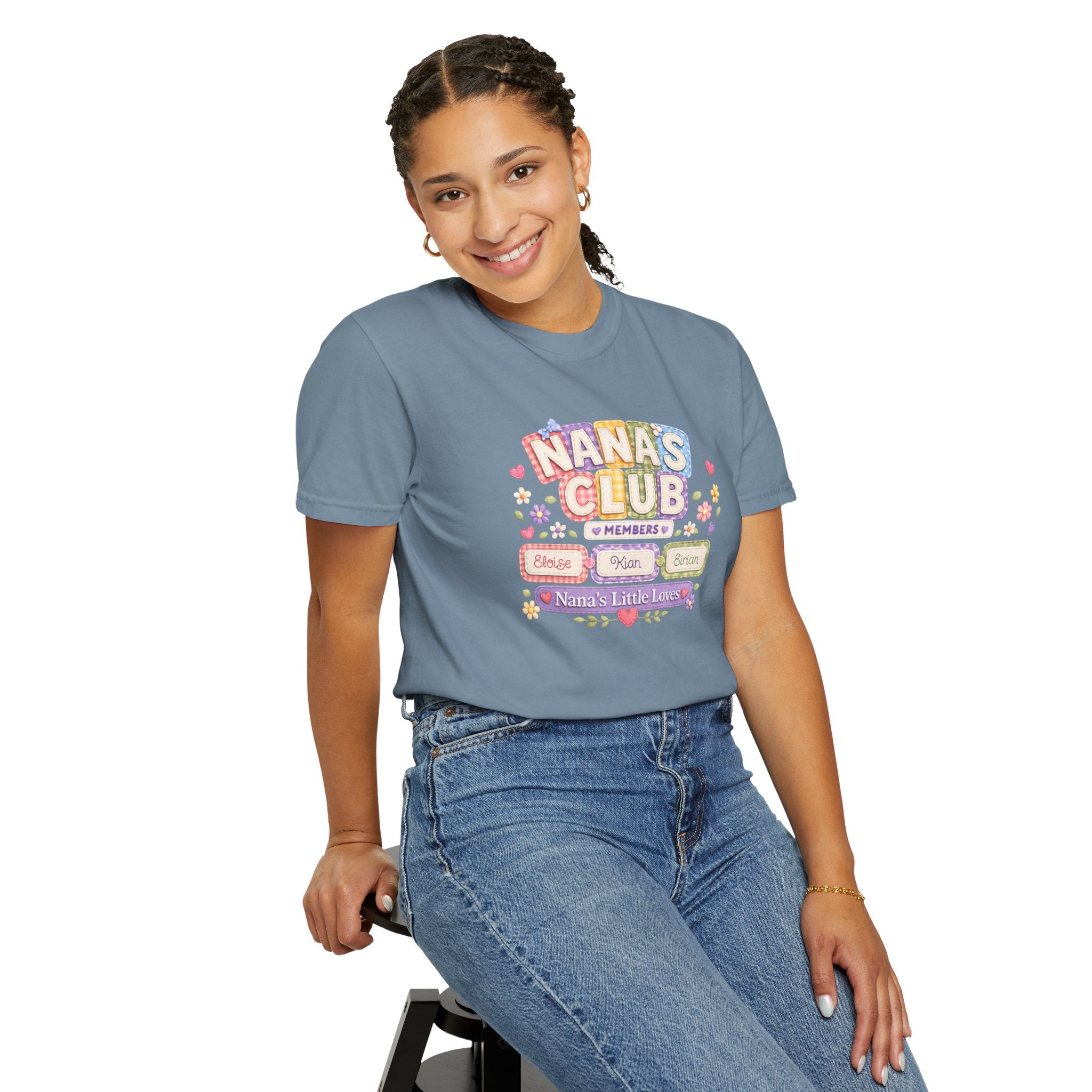 Nana's Club T-Shirt — 'Nana's Little Loves' Cute Floral Grandma Tee
