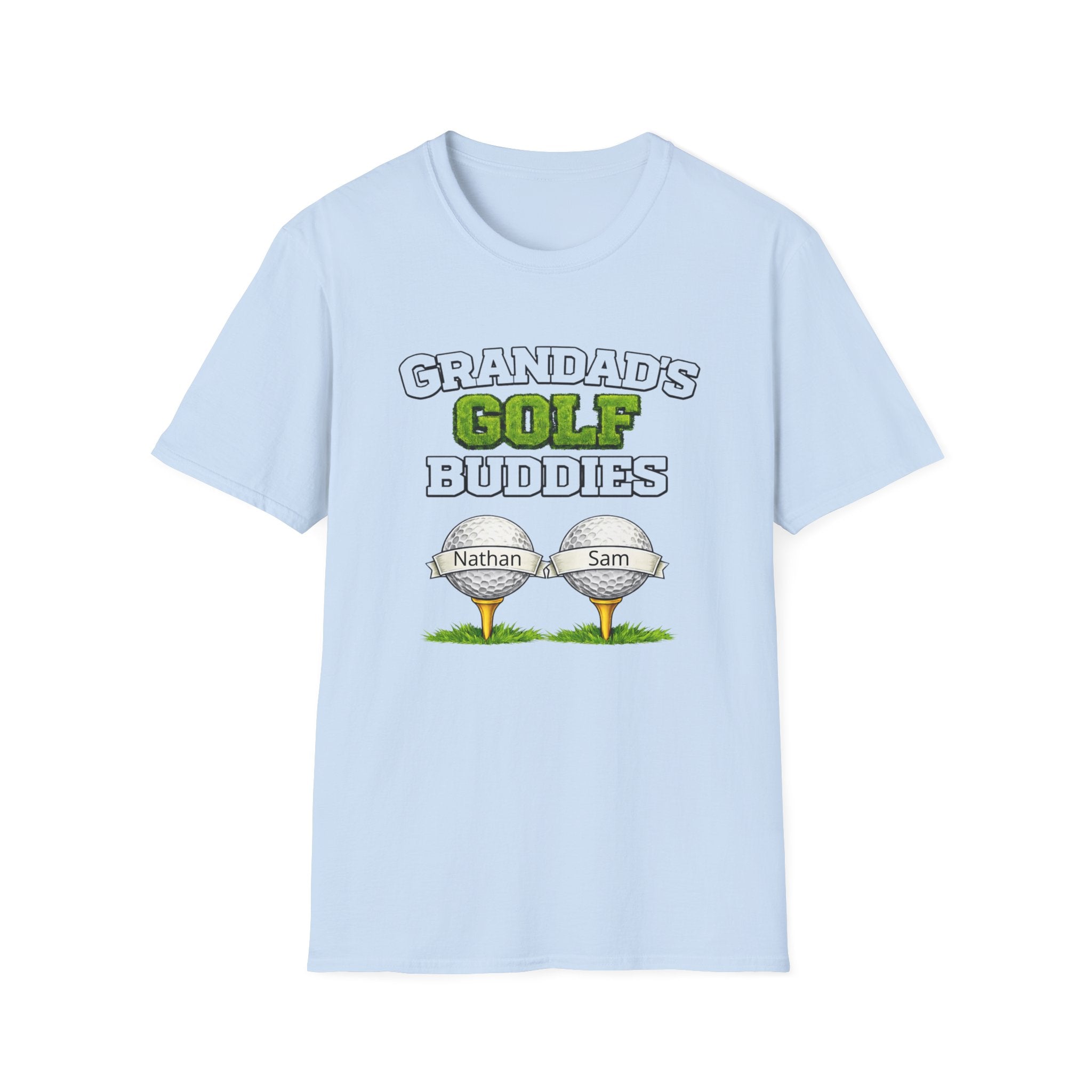 Granddad's Golf Buddies T-Shirt — Personalized Golf Tee with Names