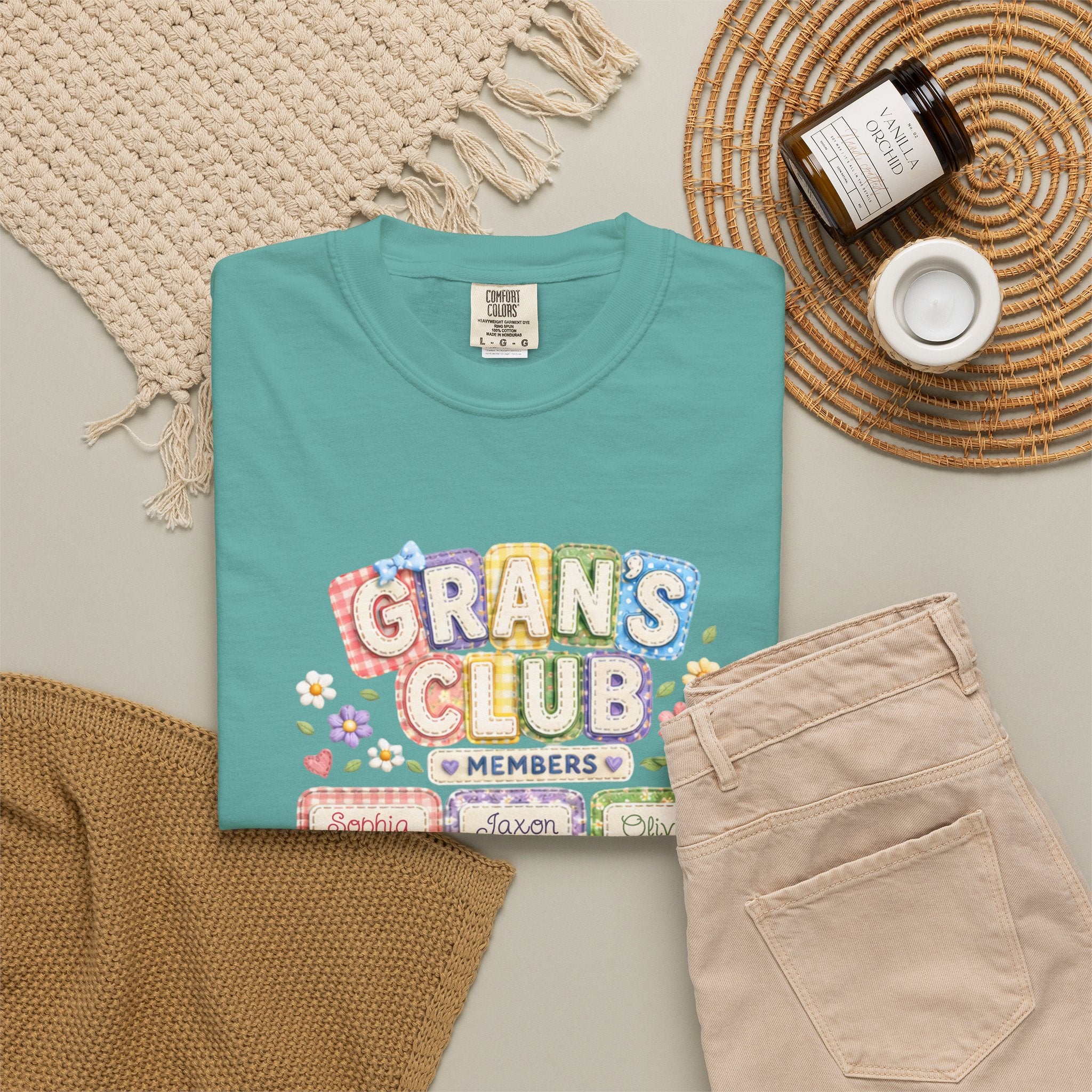 Grans Club T-Shirt – Personalized ‘Grans Club’ Family Names Tee