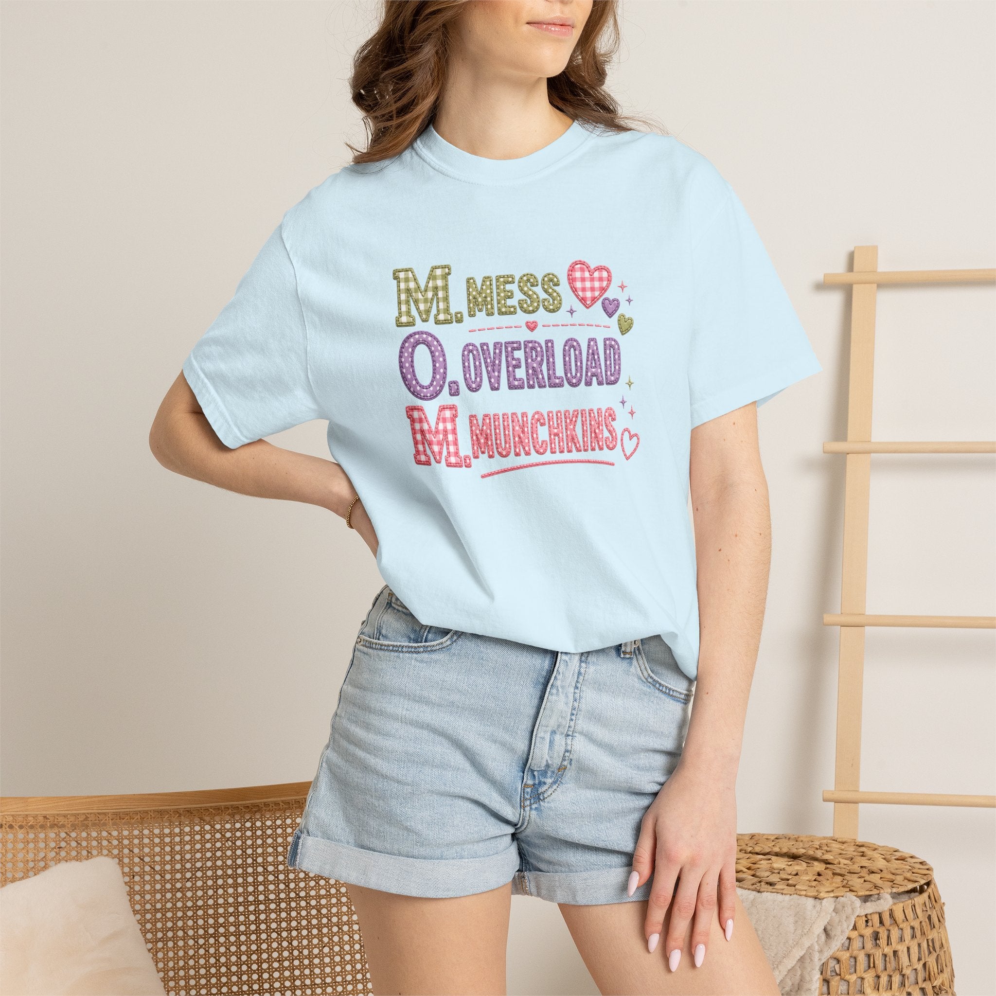 M.O.M. Graphic T-Shirt — "Mess Overload Munchkins" Cute Mom Tee