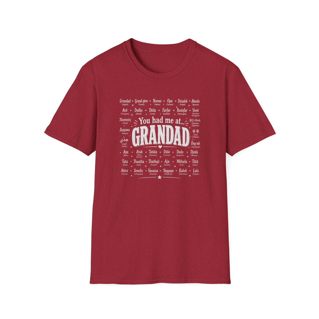 Grandad Word Cloud T-Shirt — "You had me at... GRANDAD" Father’s Day Gift