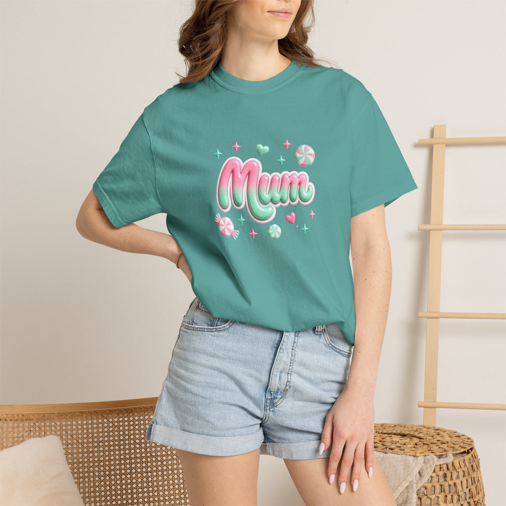 Mum Pastel Candy Script T-Shirt