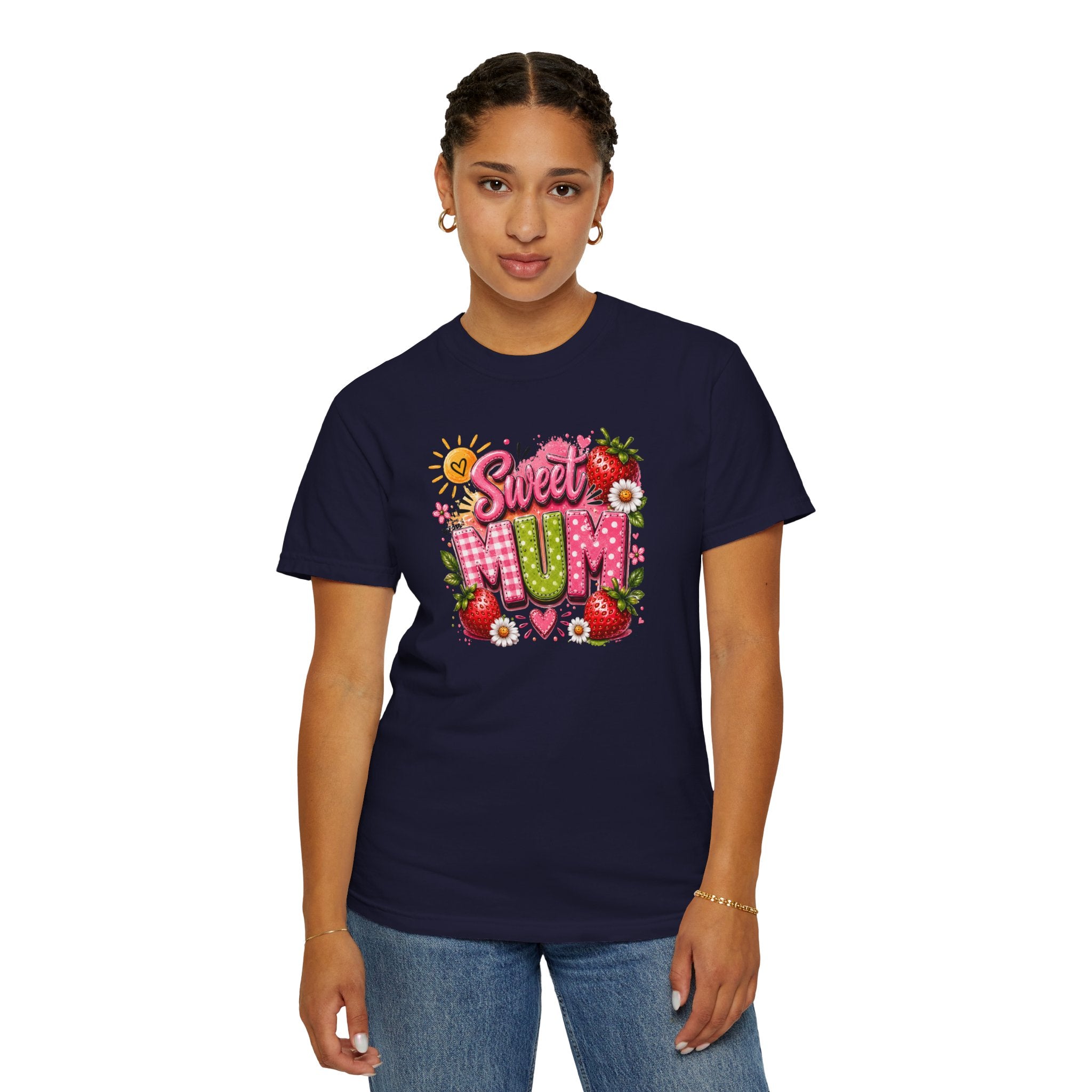 Sweet Mum T-Shirt — Floral Strawberry Mother's Day Tee