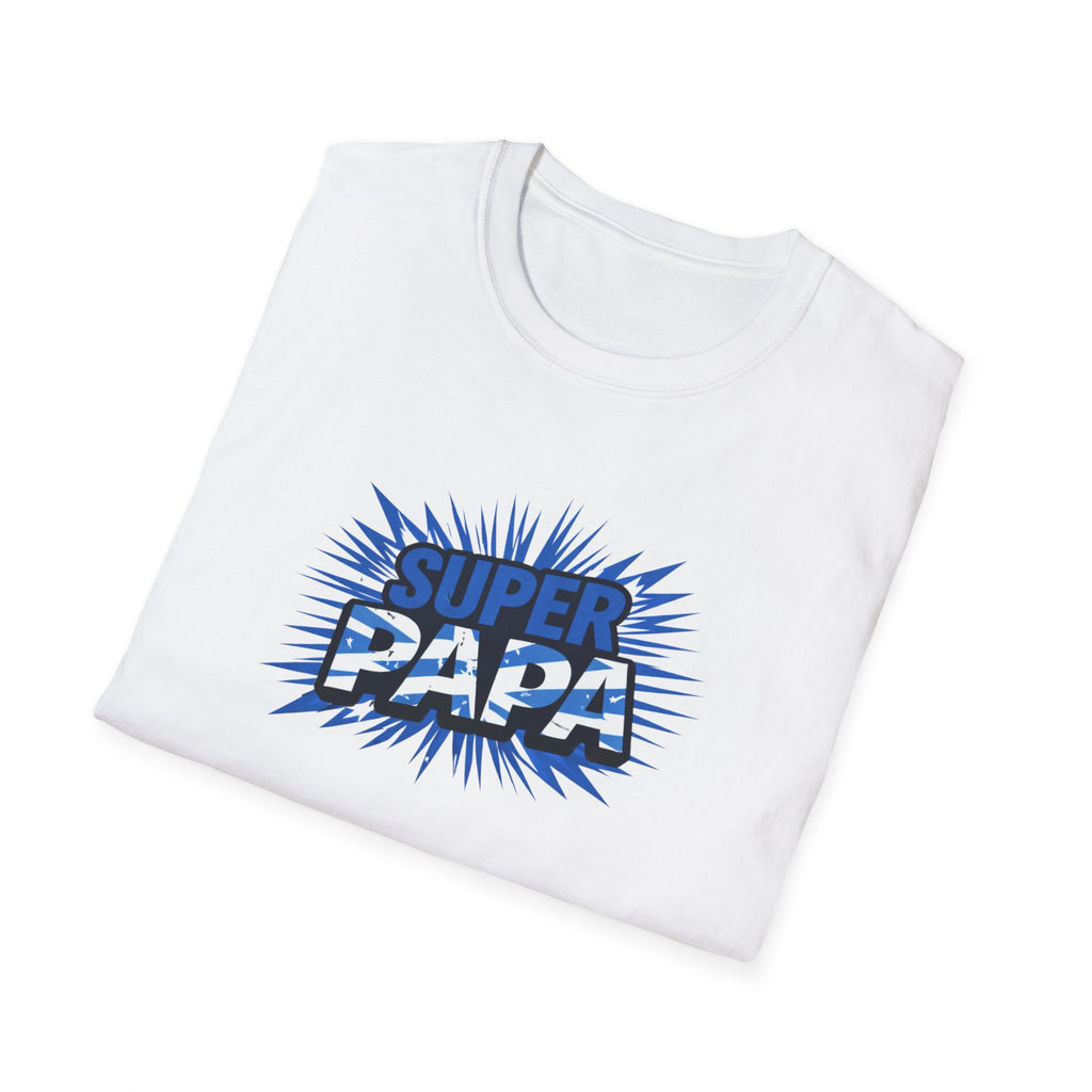 Super Papa Scotland Flag/Scottish themed T-Shirt – Comic Style Father’s Day Gift