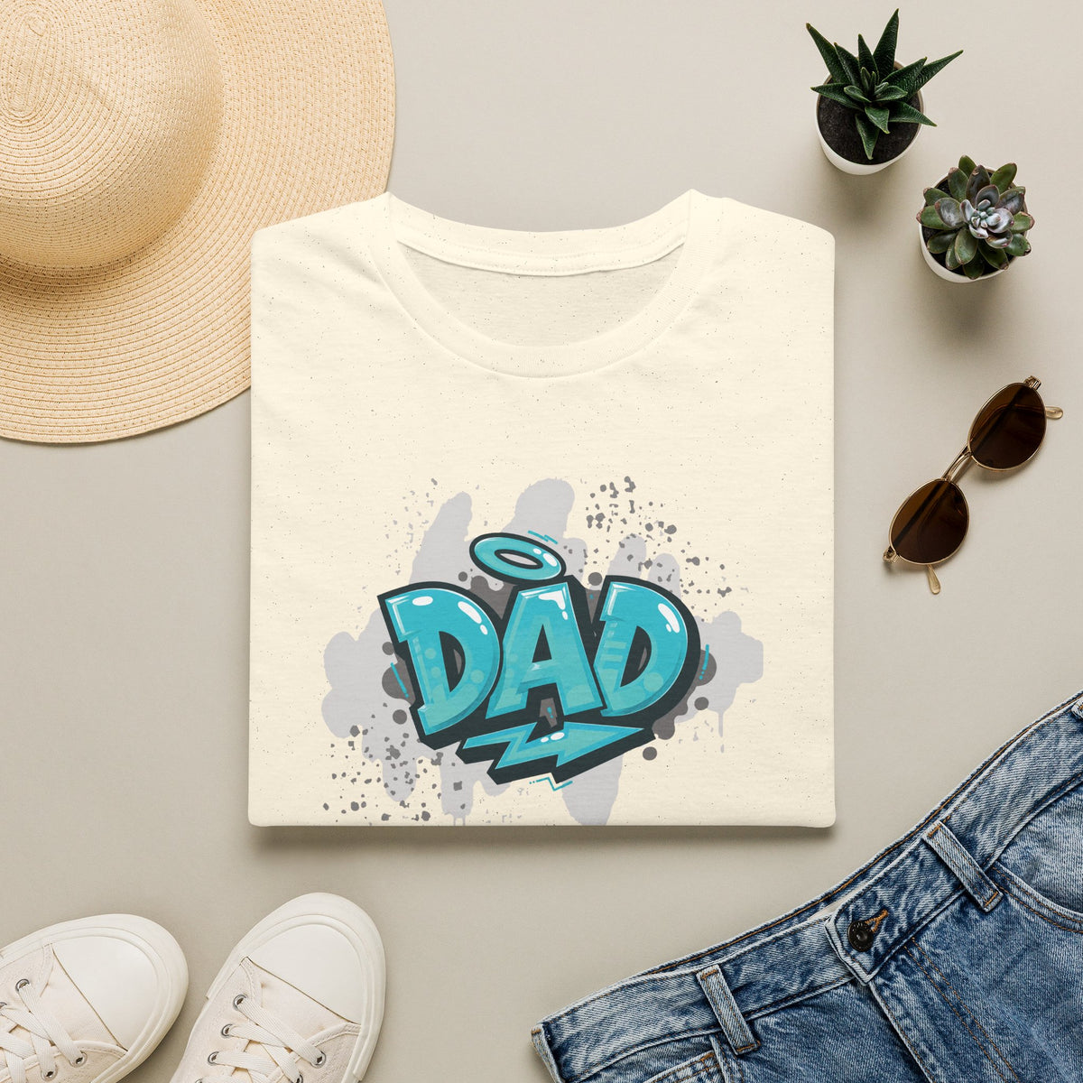 Dad Blue Graffiti T-Shirt