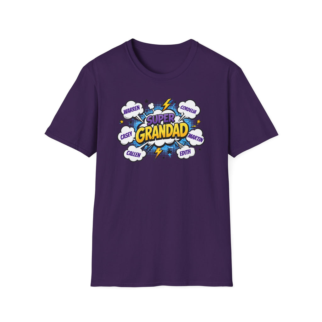 Super Grandad Comic-Style T‑Shirt — "Super Grandad" Graphic Tee, Father's Day & Grandparents Gift