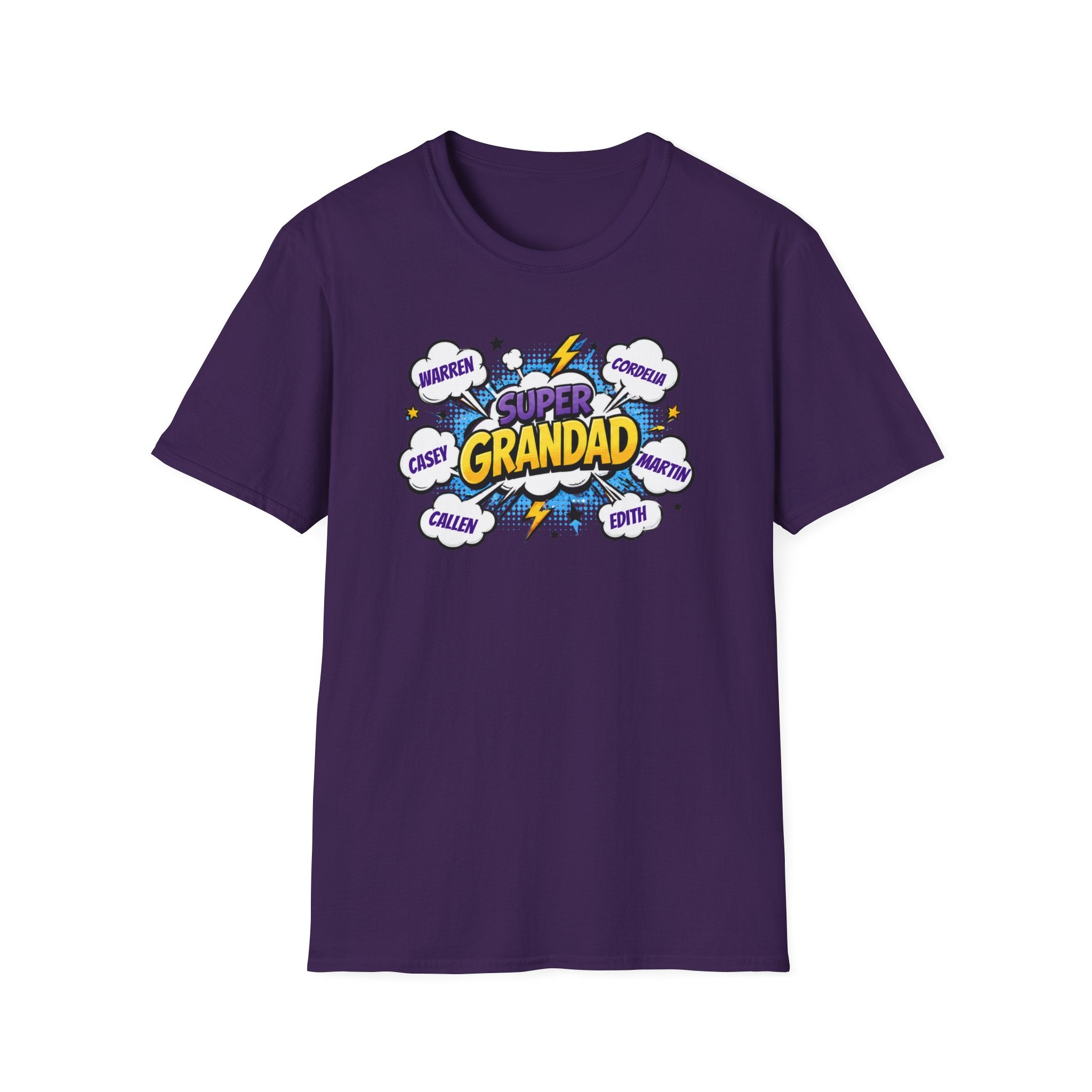 Super Grandad Comic-Style T‑Shirt — "Super Grandad" Graphic Tee, Father's Day & Grandparents Gift