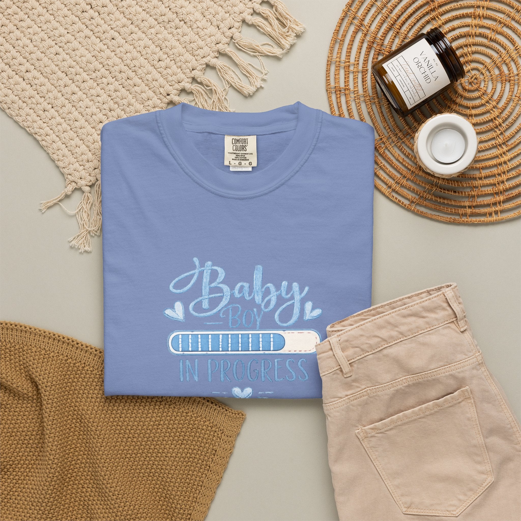 Baby Boy In Progress T-Shirt — Pregnancy Announcement Tee