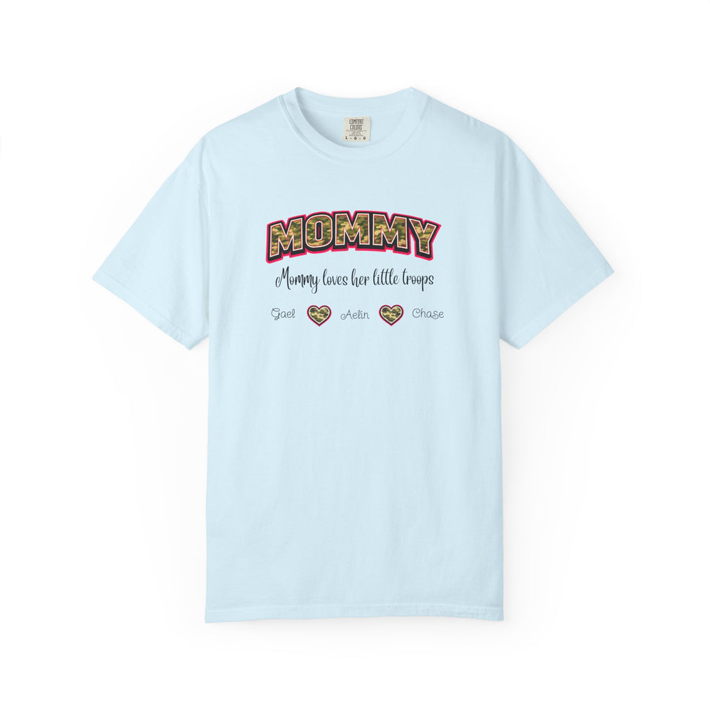 Mommy Camo Heart T-Shirt — "Mommy, I am here for little forever" Mother's Day Tee