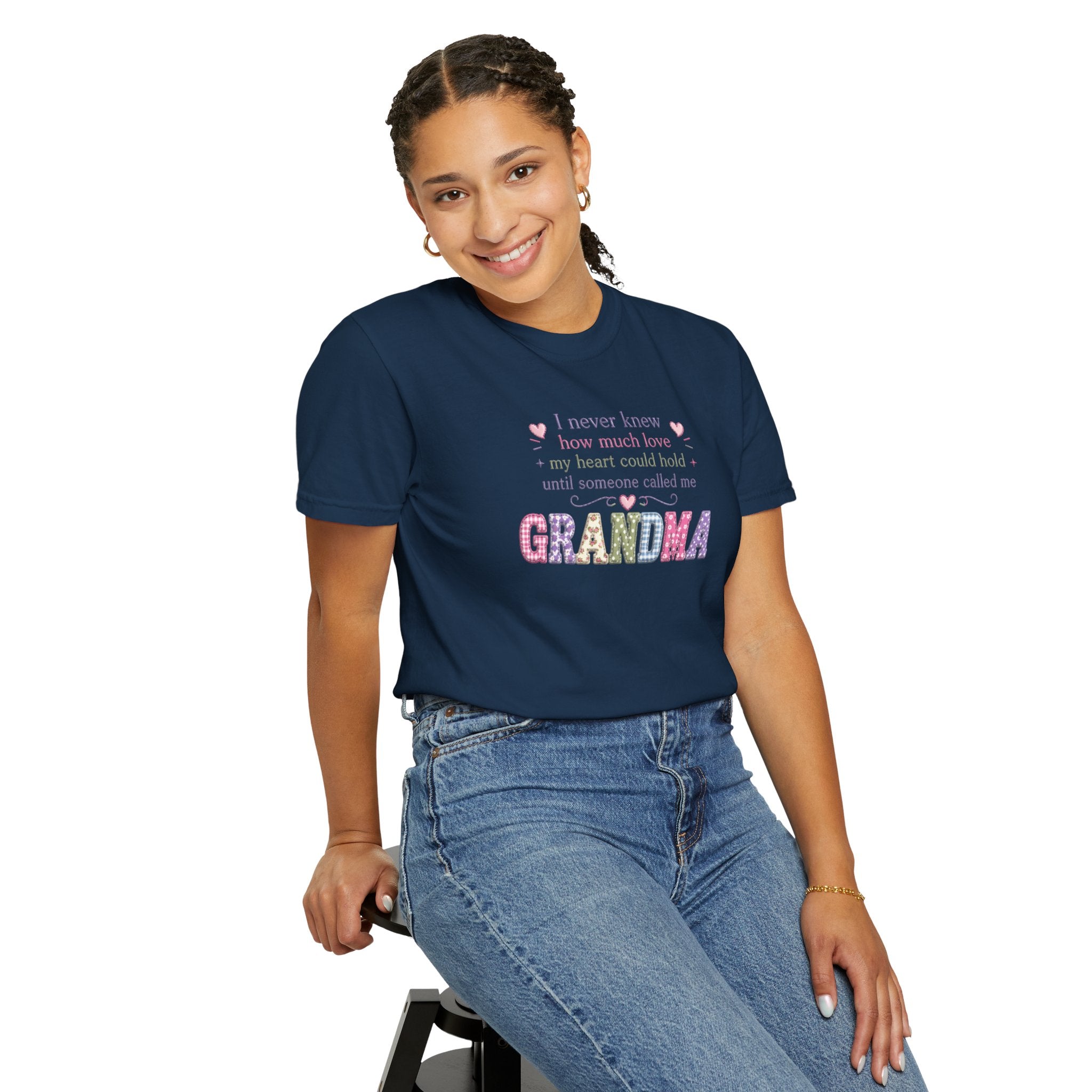 Grandma Floral Lettering T‑Shirt – "I Never Knew How Much Love" Mother's Day Gift
