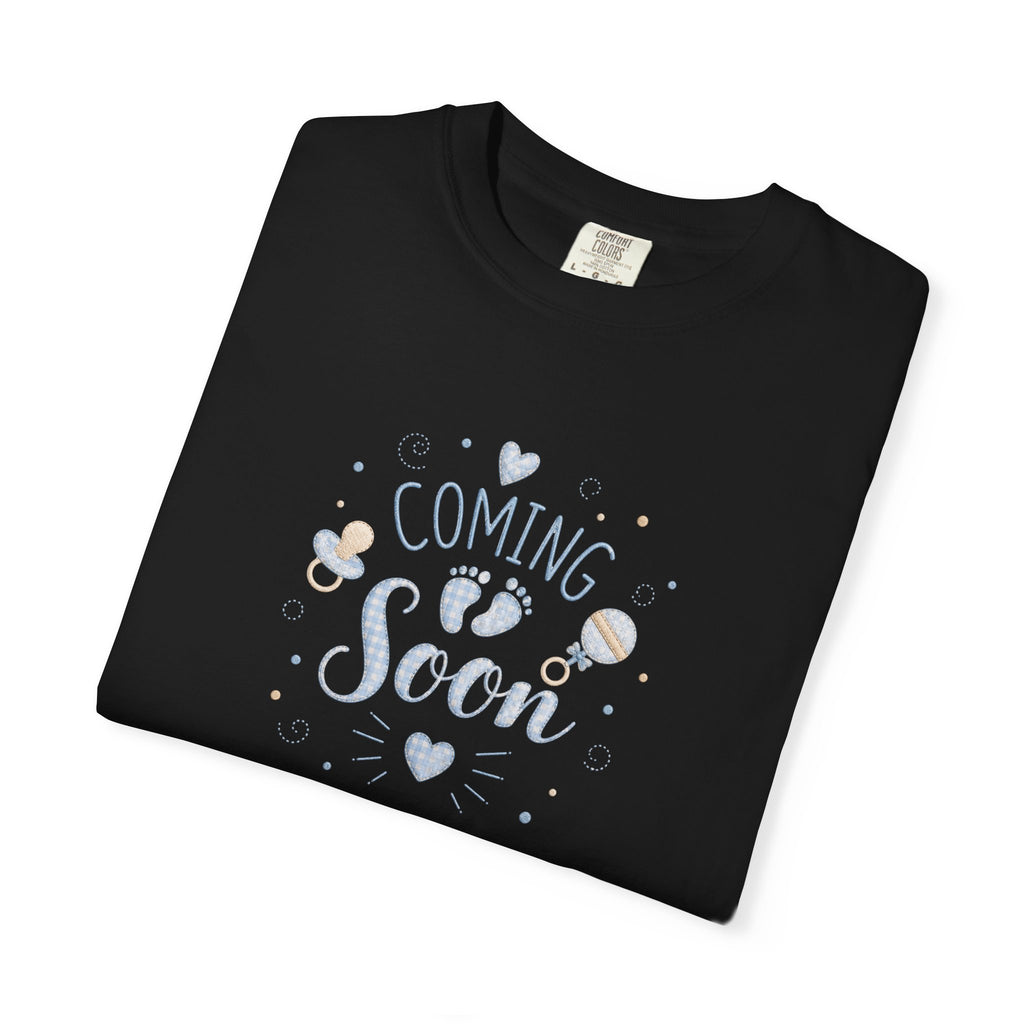 Coming Soon Baby T-Shirt — Gender Reveal Pregnancy Announcement Tee