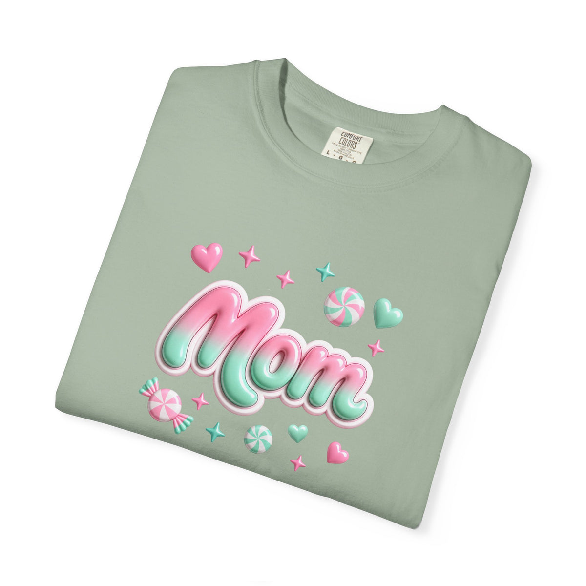 Mom Pastel Candy Script T-Shirt