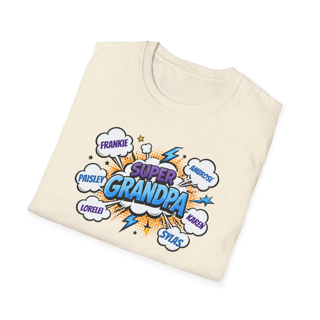 Super Grandpa Comic T-Shirt — "Super Grandpa" Funny Gift for Grandfathers