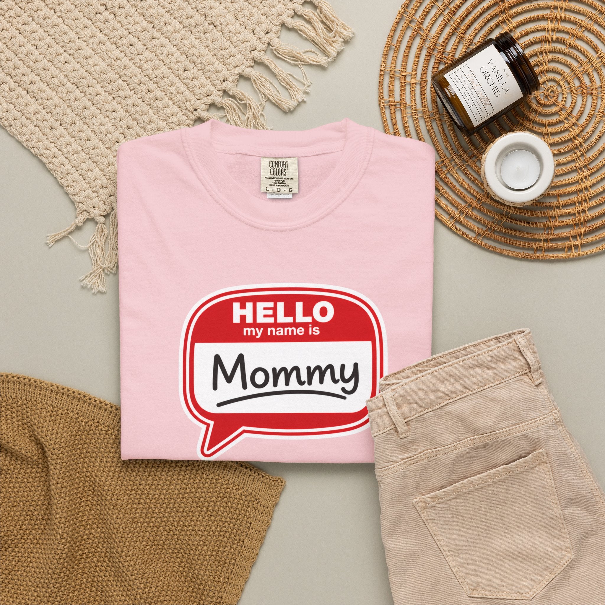 Hello My Name Is Mommy T-Shirt — Funny Mom Name Badge Tee