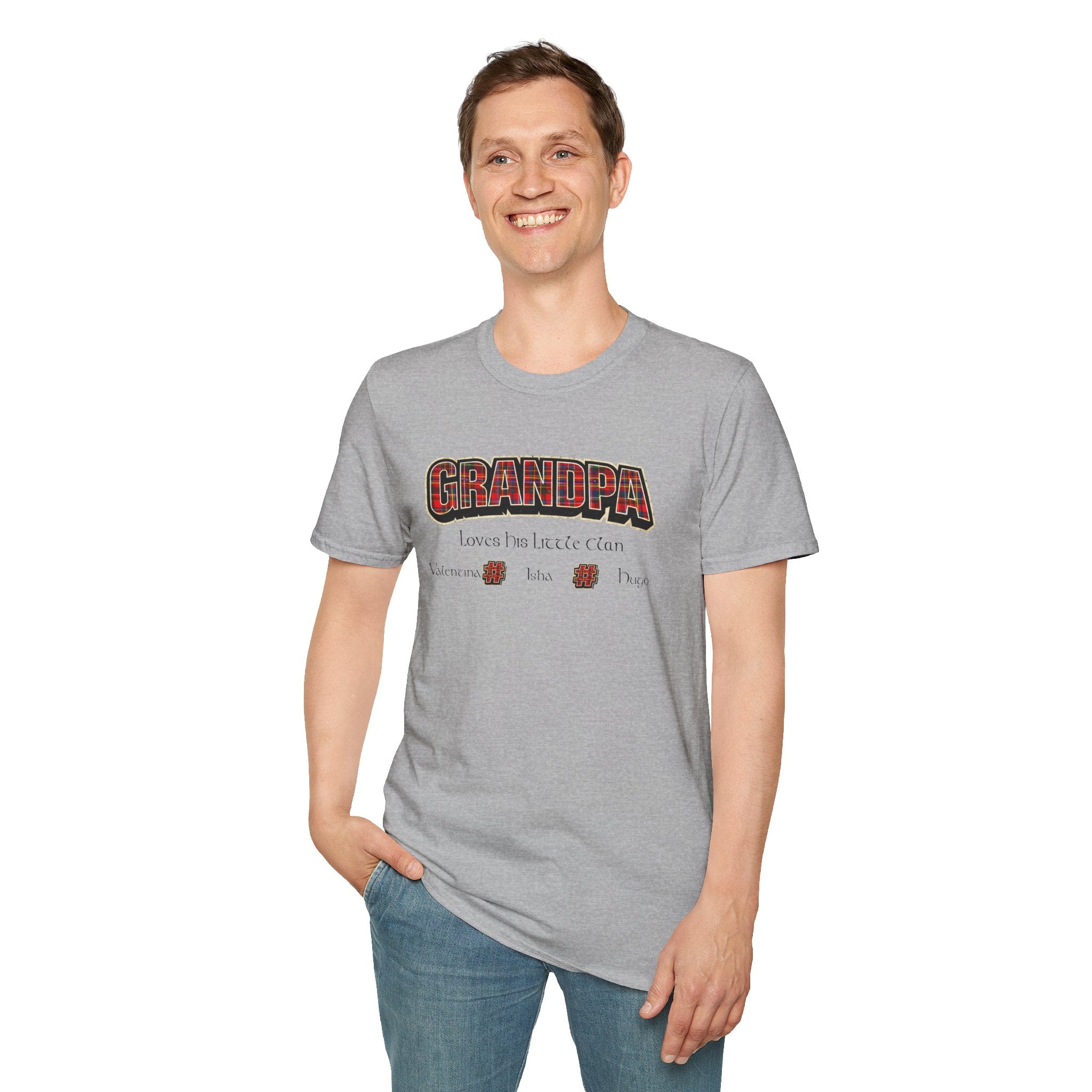 Grandpa Loves His Little Clan T-Shirt — Funny Father's Day Gift for Beer-Loving Grandpa
