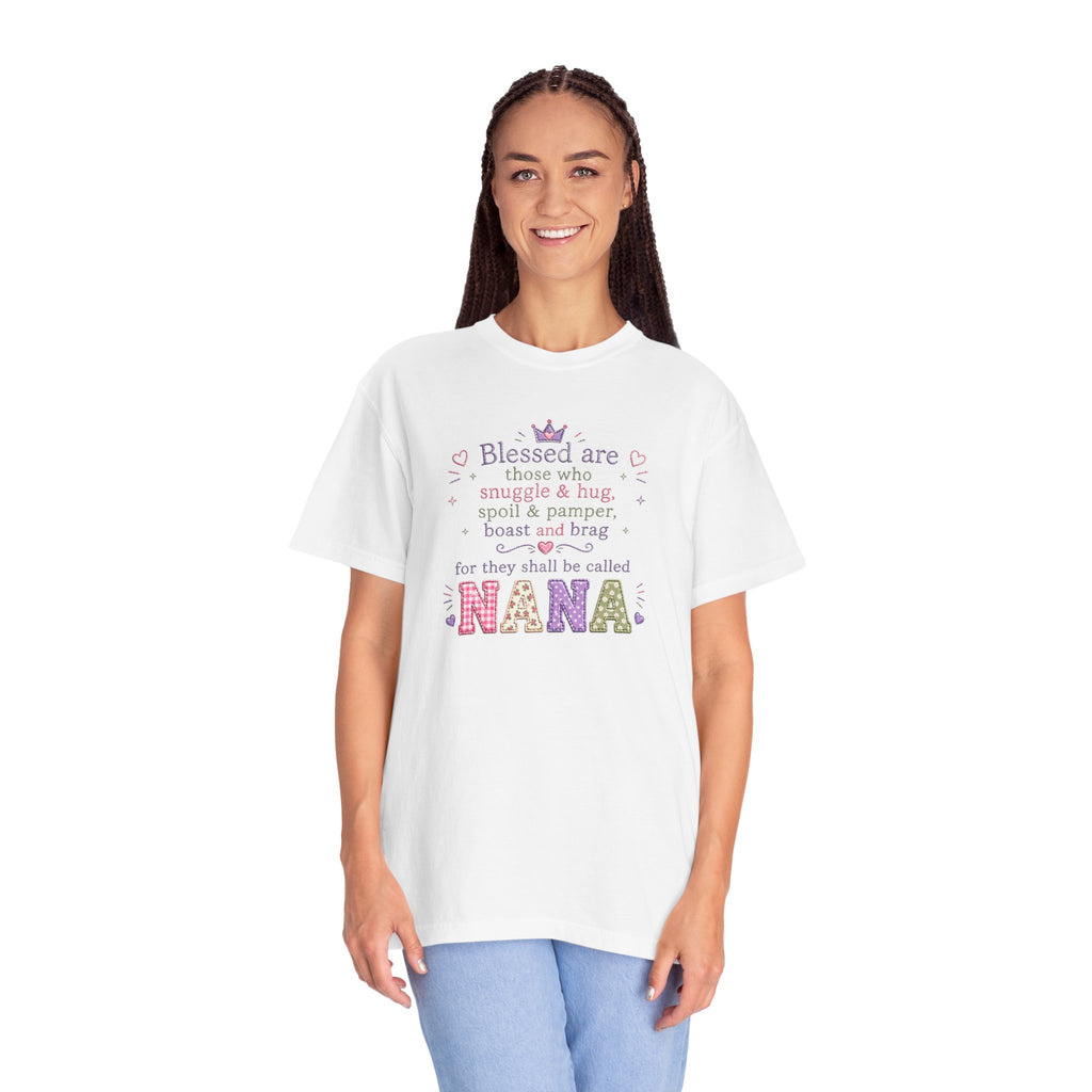 Nana Blessings T-Shirt — "Blessed are those who snuggle & pamper..." Grandmother Gift