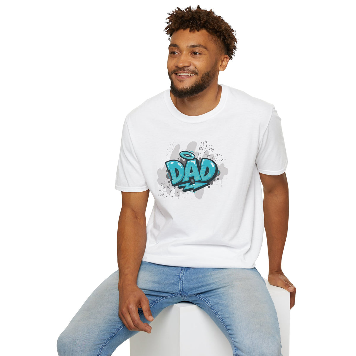 Dad Blue Graffiti T-Shirt