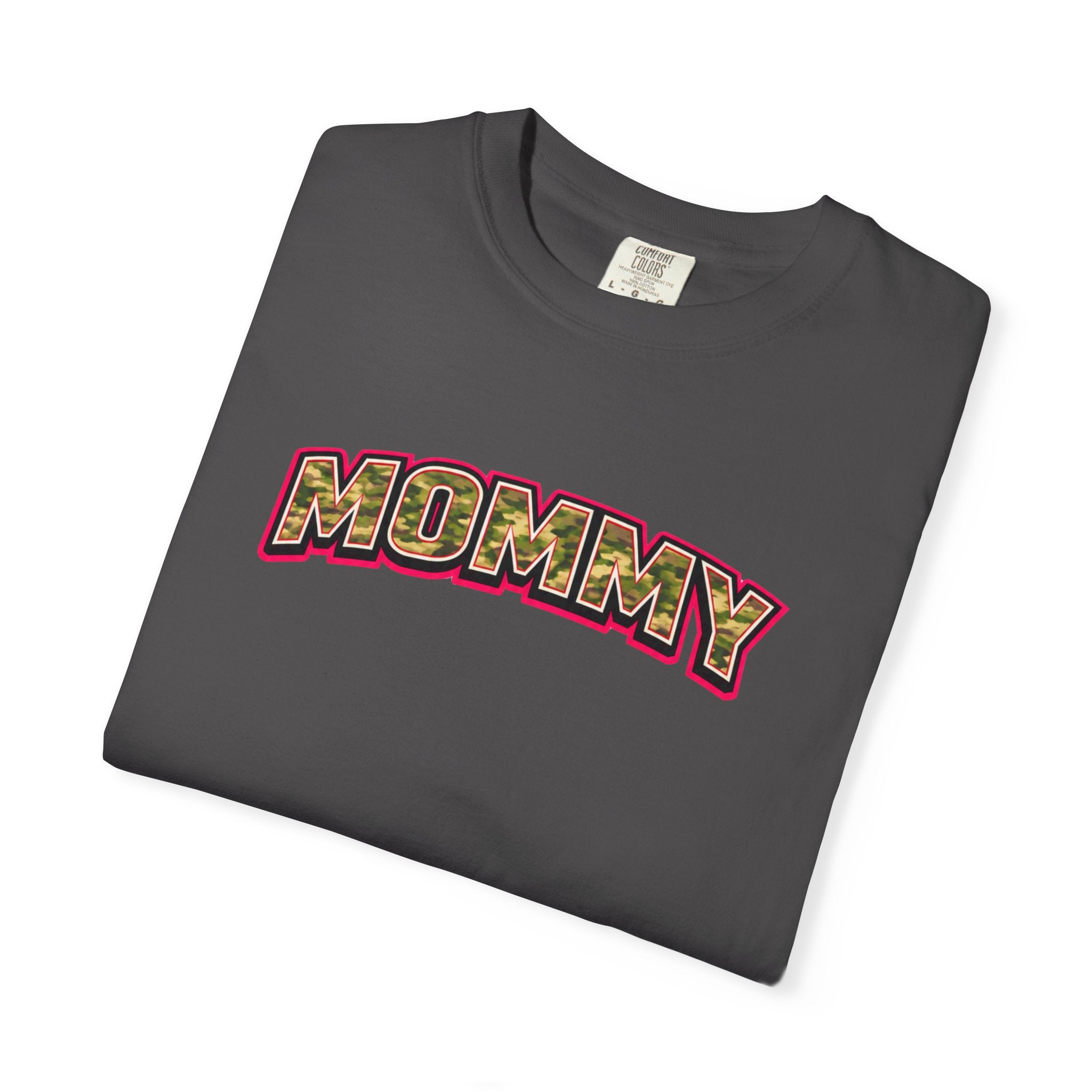 Mommy Camo Graphic T-Shirt — Retro Lettering Mother's Day Tee