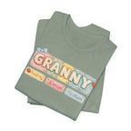 Granny Retro Nameplate T‑Shirt — Personalized Grandma Tee