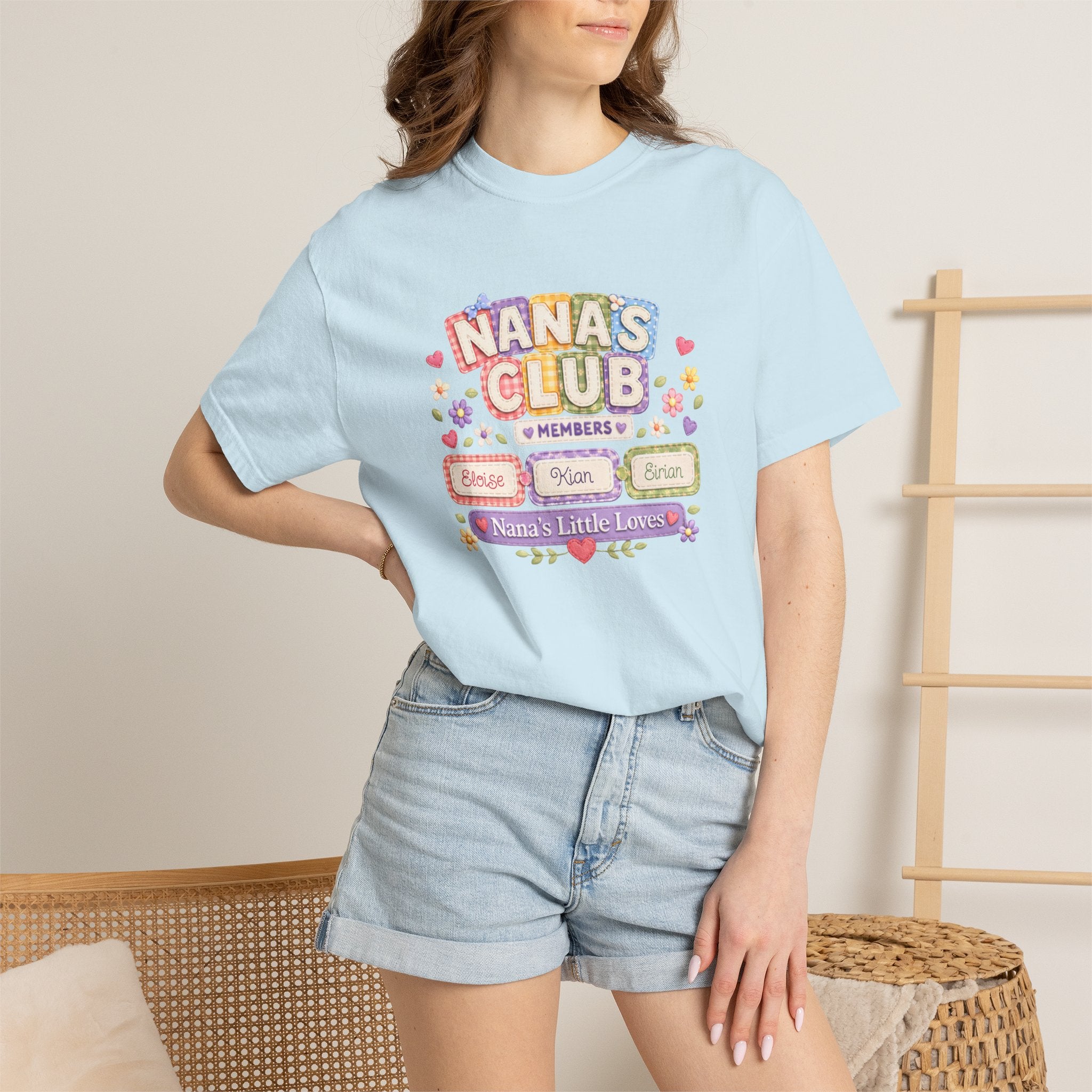 Nana's Club T-Shirt — 'Nana's Little Loves' Cute Floral Grandma Tee