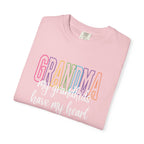 Grandma T-Shirt — "My Grandkids Have My Heart" Pastel Graphic Tee