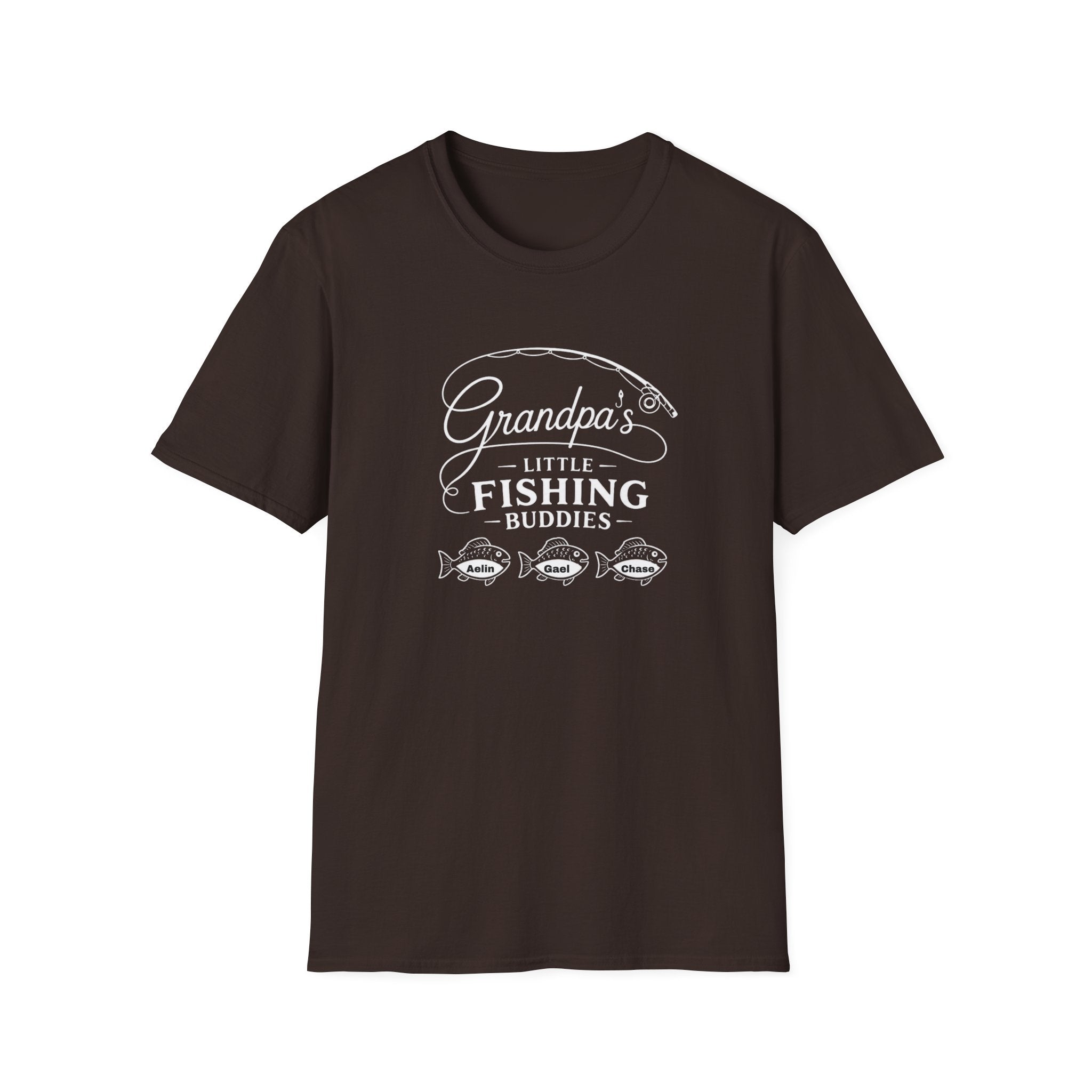 Fishing T-Shirt — "Grandpa's Little Fishing Buddies" Grandpa & Kids Matching Tee