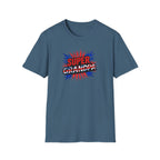 Super Grandpa T-Shirt Union Jack/England themed – Retro Comic Style Father’s Day Gift for Grandfathers